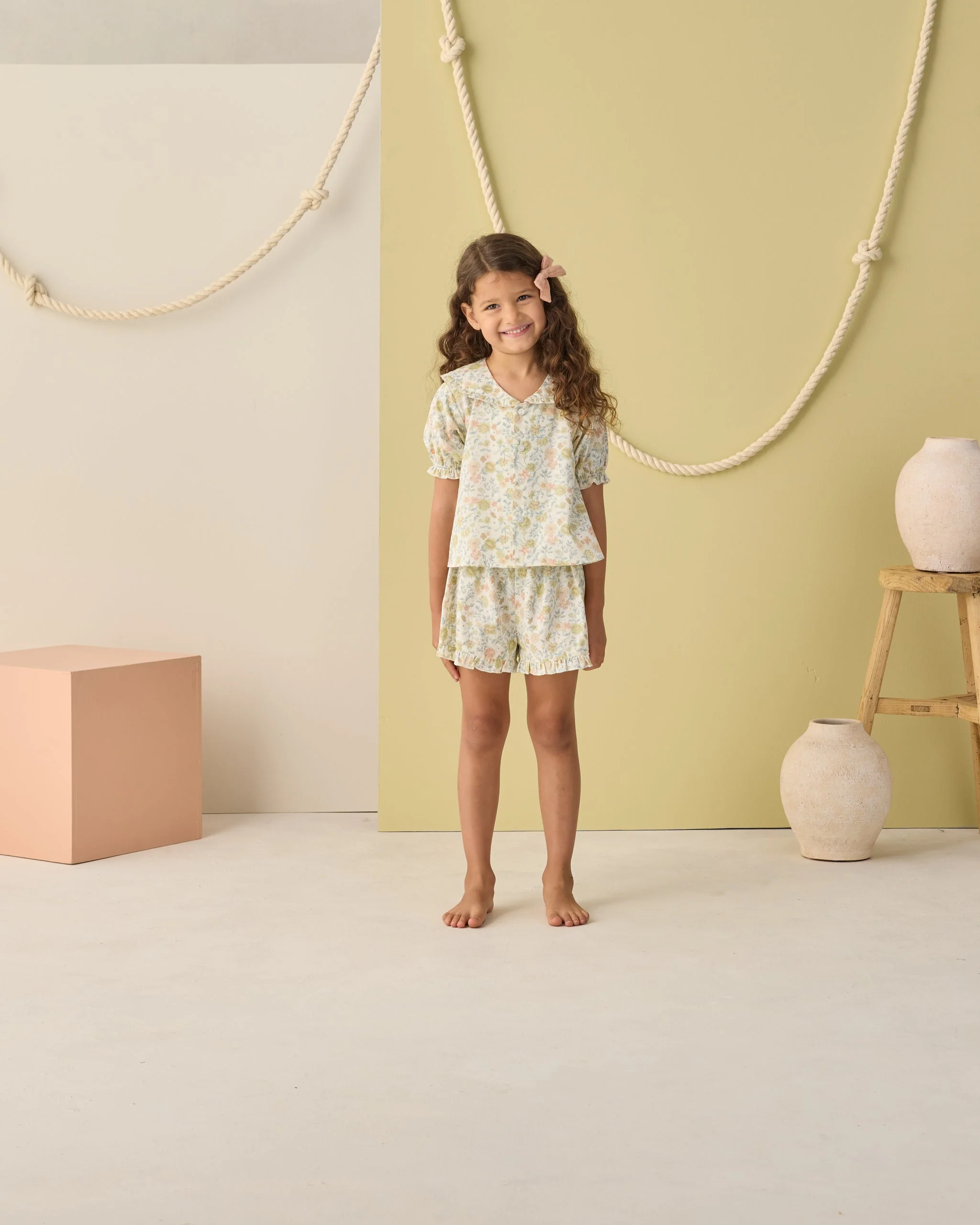Delilah Pajama Set Citron Bloom - Image 2