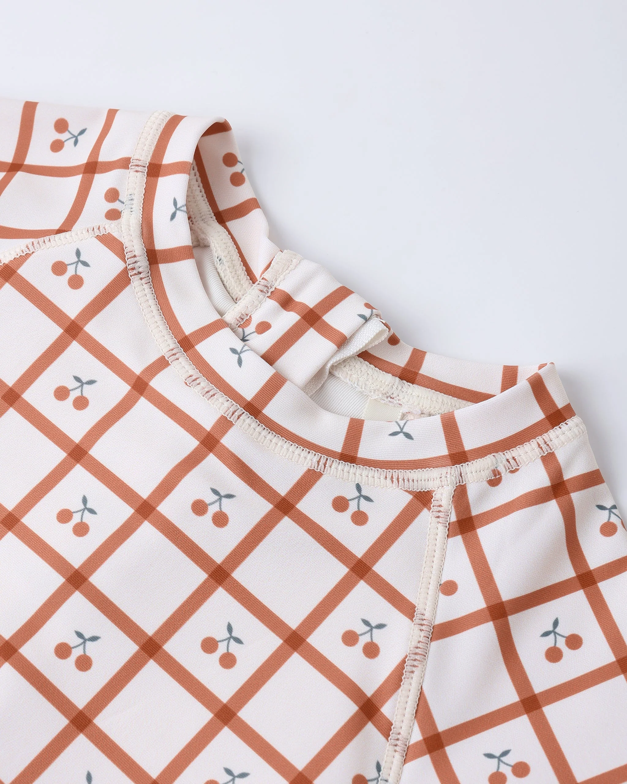 Delphine Rashguard One-Piece Cherry Check - Image 3