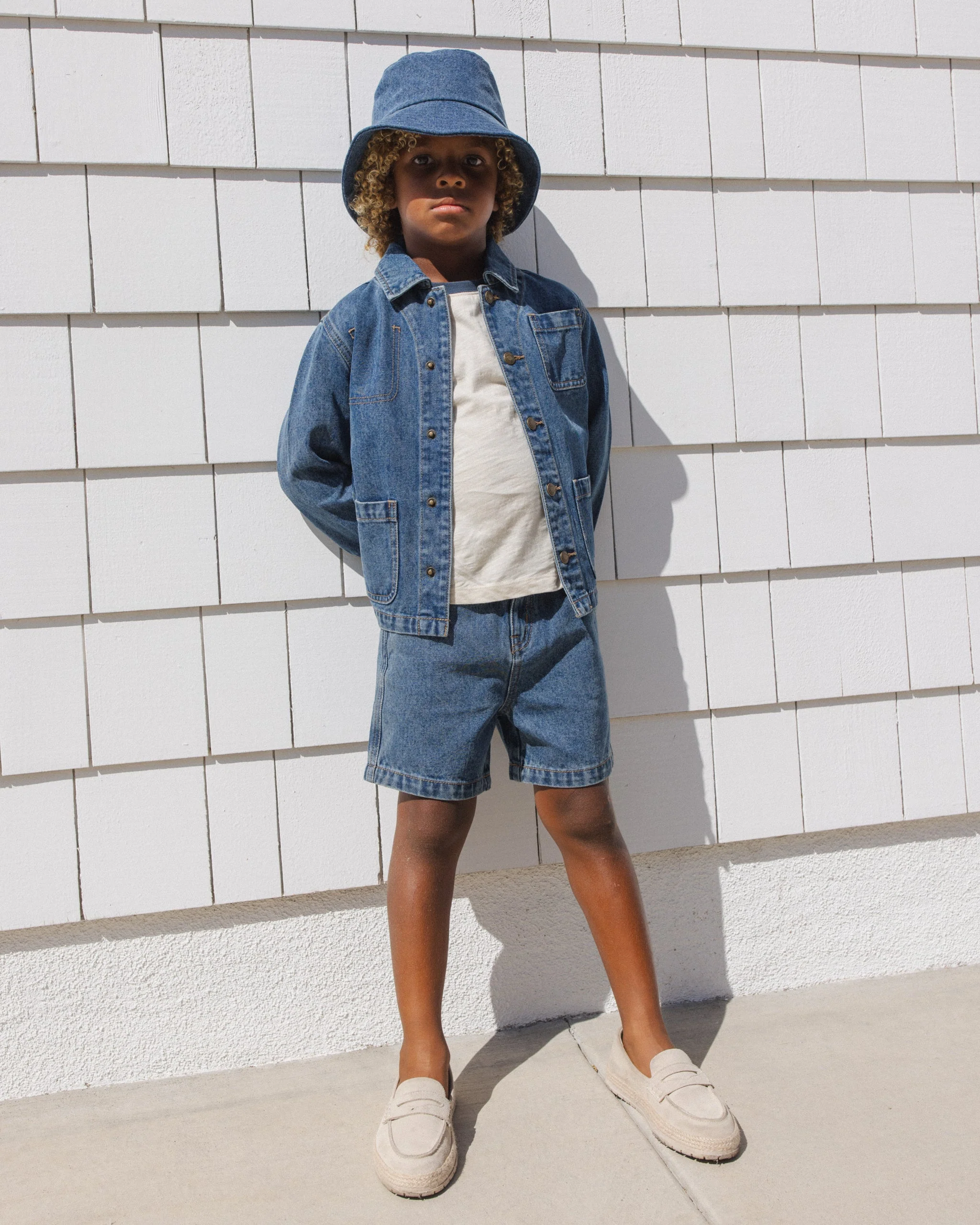 Denim Chore Coat Navy - Image 6