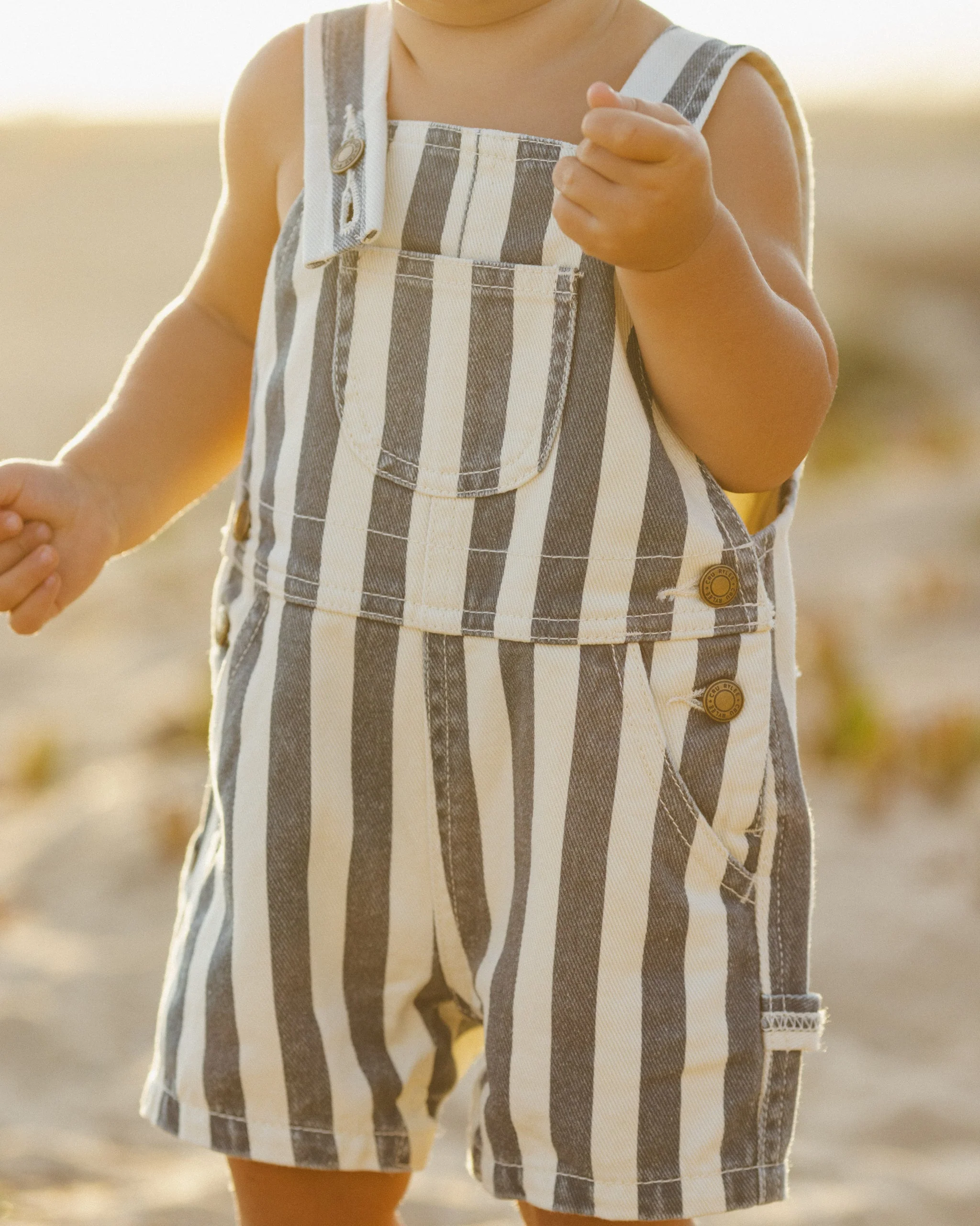 Denim Shortall Navy Stripe - Image 4