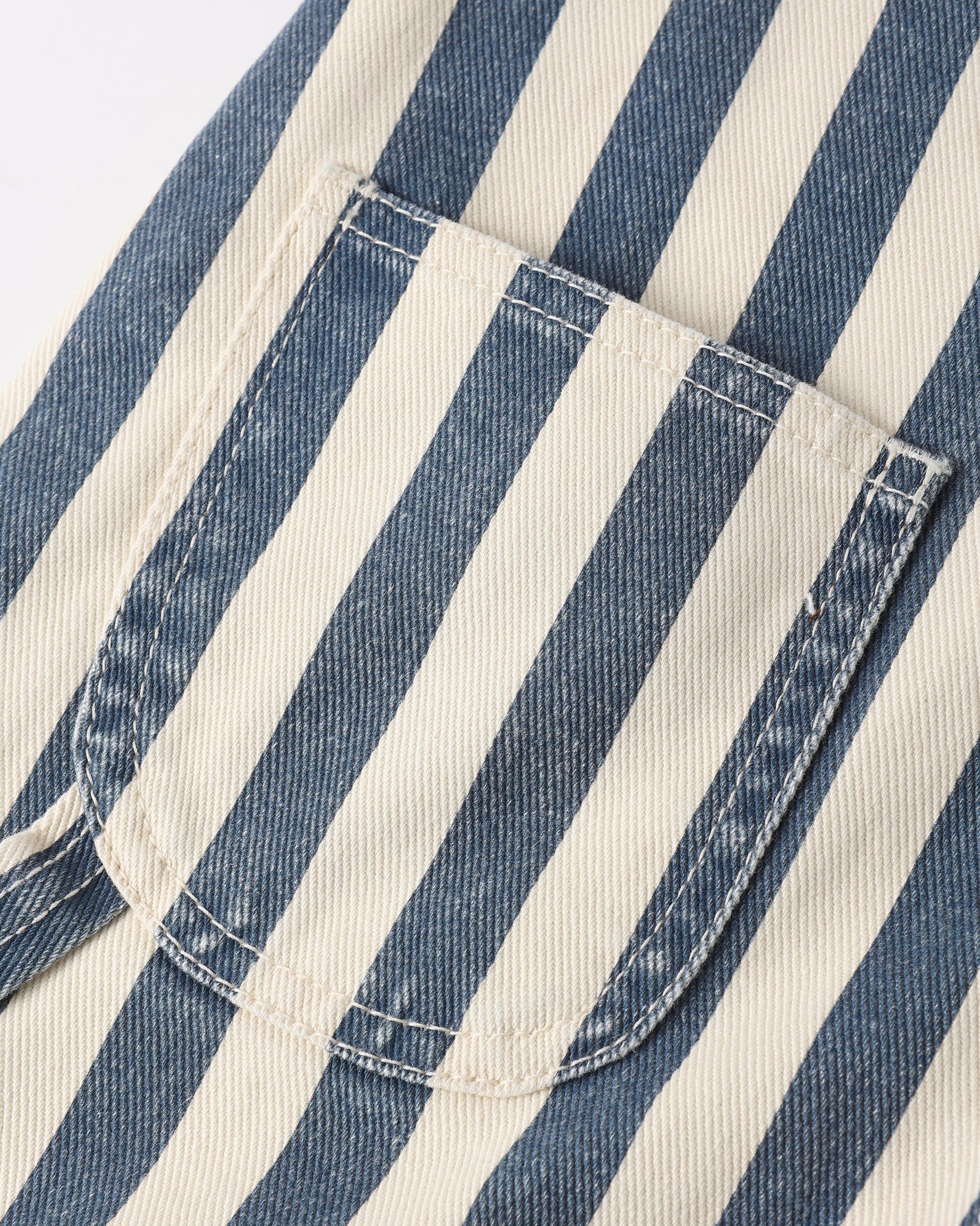 Denim Shortall Navy Stripe - Image 6