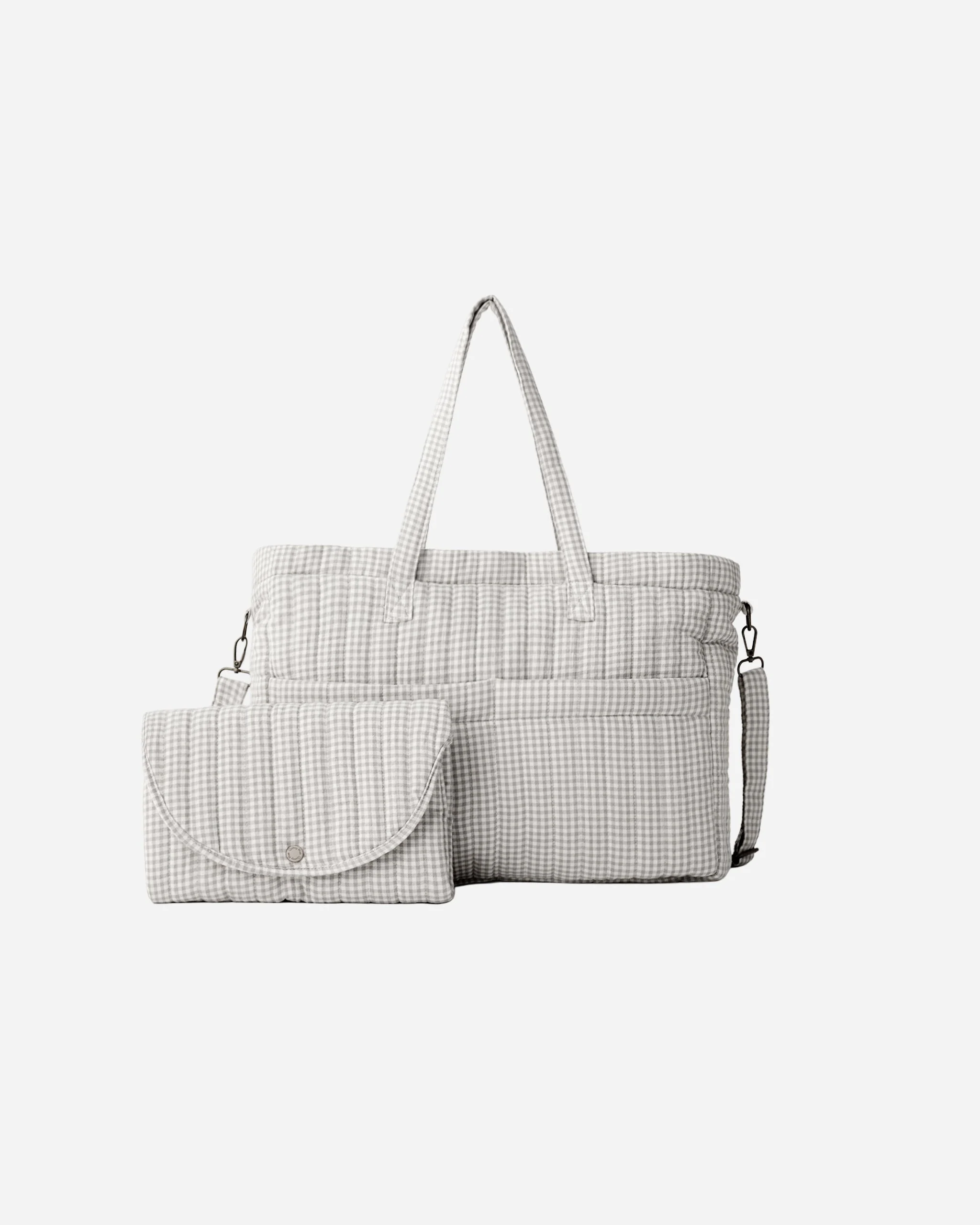 Diaper Bag + Changing Mat Sage Gingham
