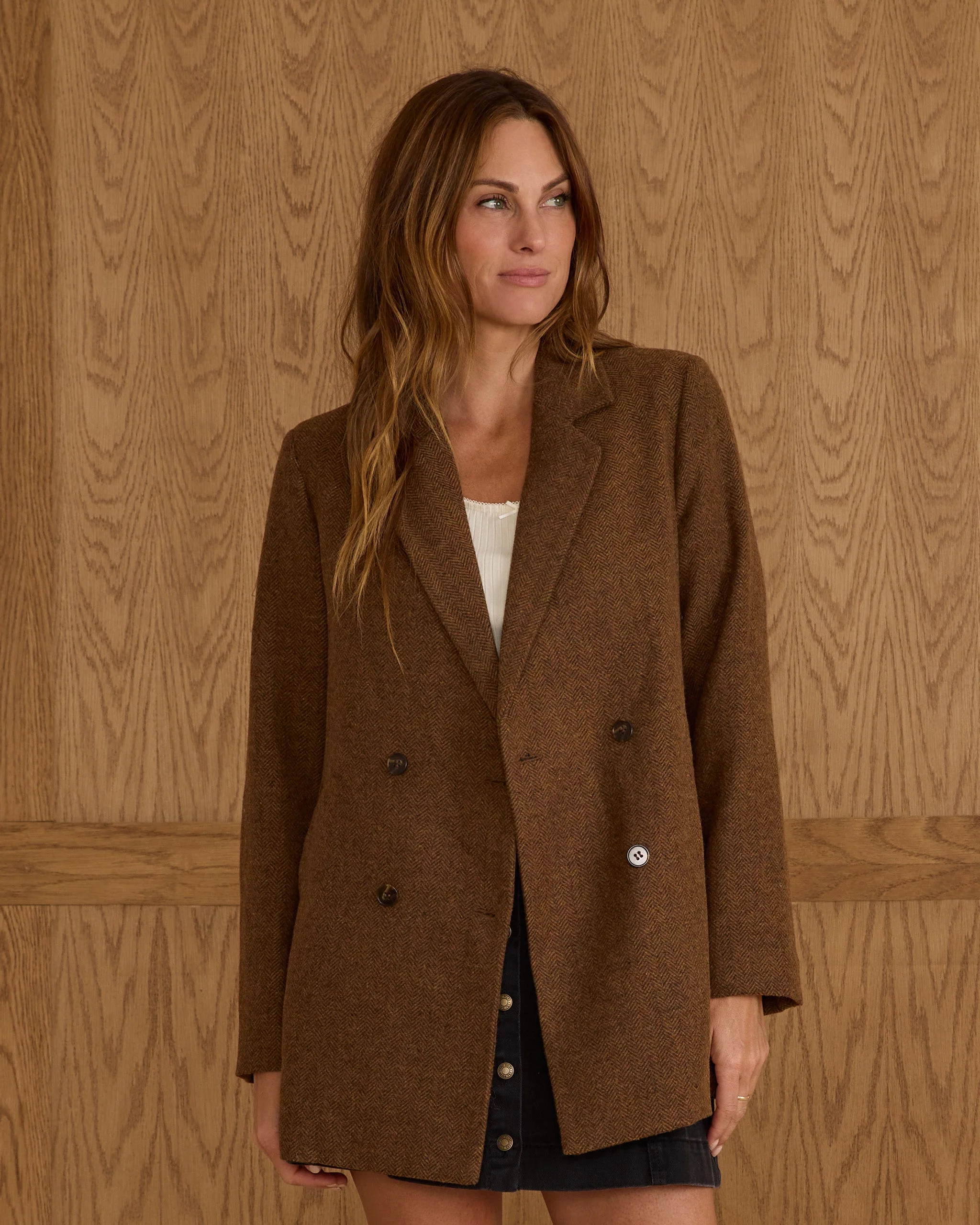 Double Breasted Blazer | Rustic Plaid - Image 2