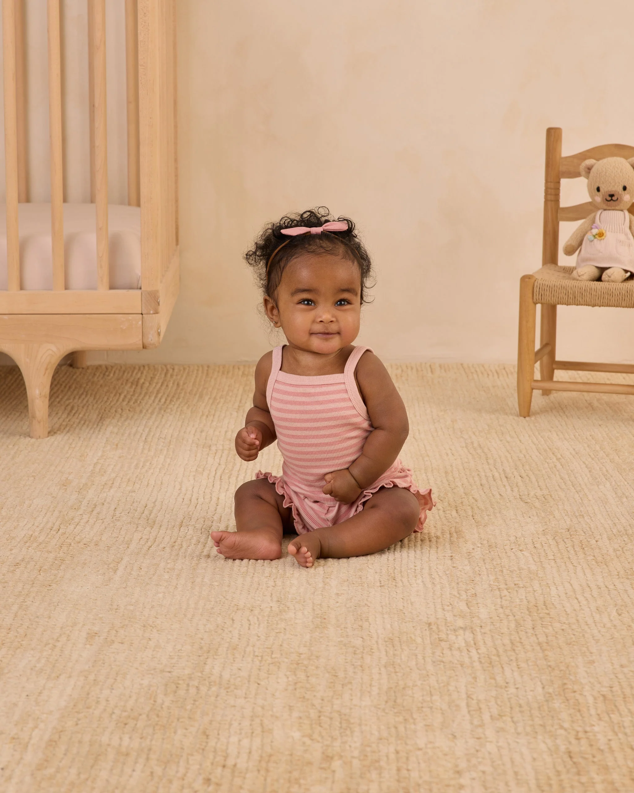 Evie Tank + Shortie Set || Pink Stripe - Image 2