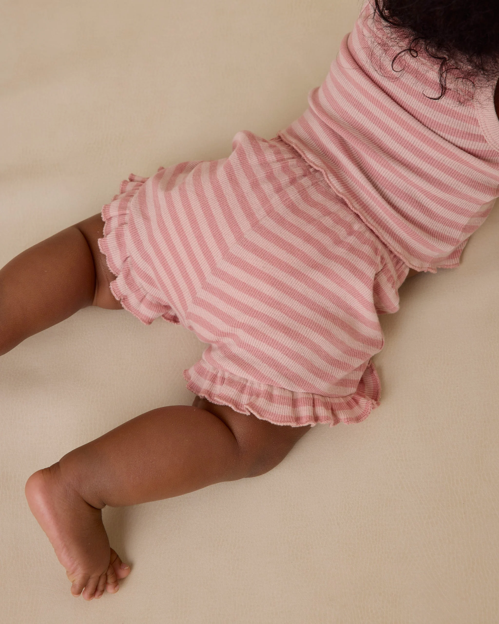 Evie Tank + Shortie Set || Pink Stripe - Image 3