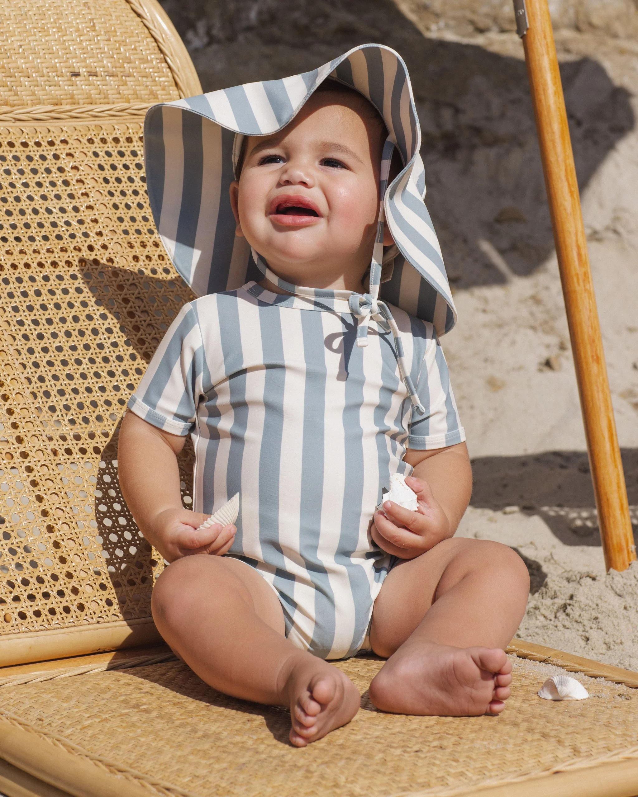 Floppy Swim Hat Green Stripe - Image 3