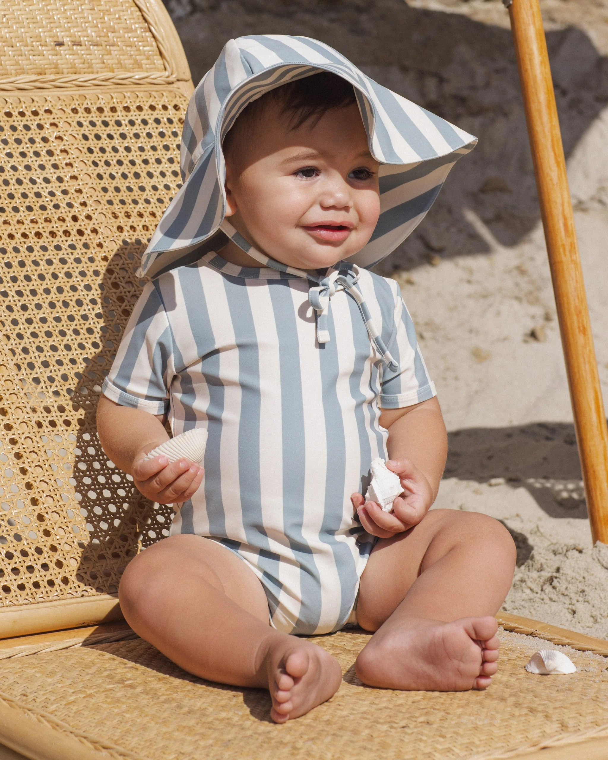 Floppy Swim Hat Green Stripe - Image 4