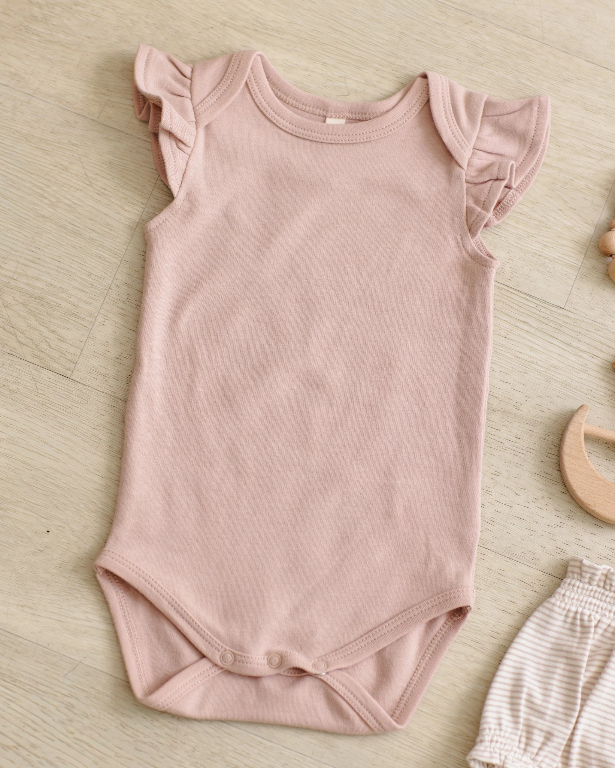 Flutter Sleeve Bodysuit Blush - Image 6