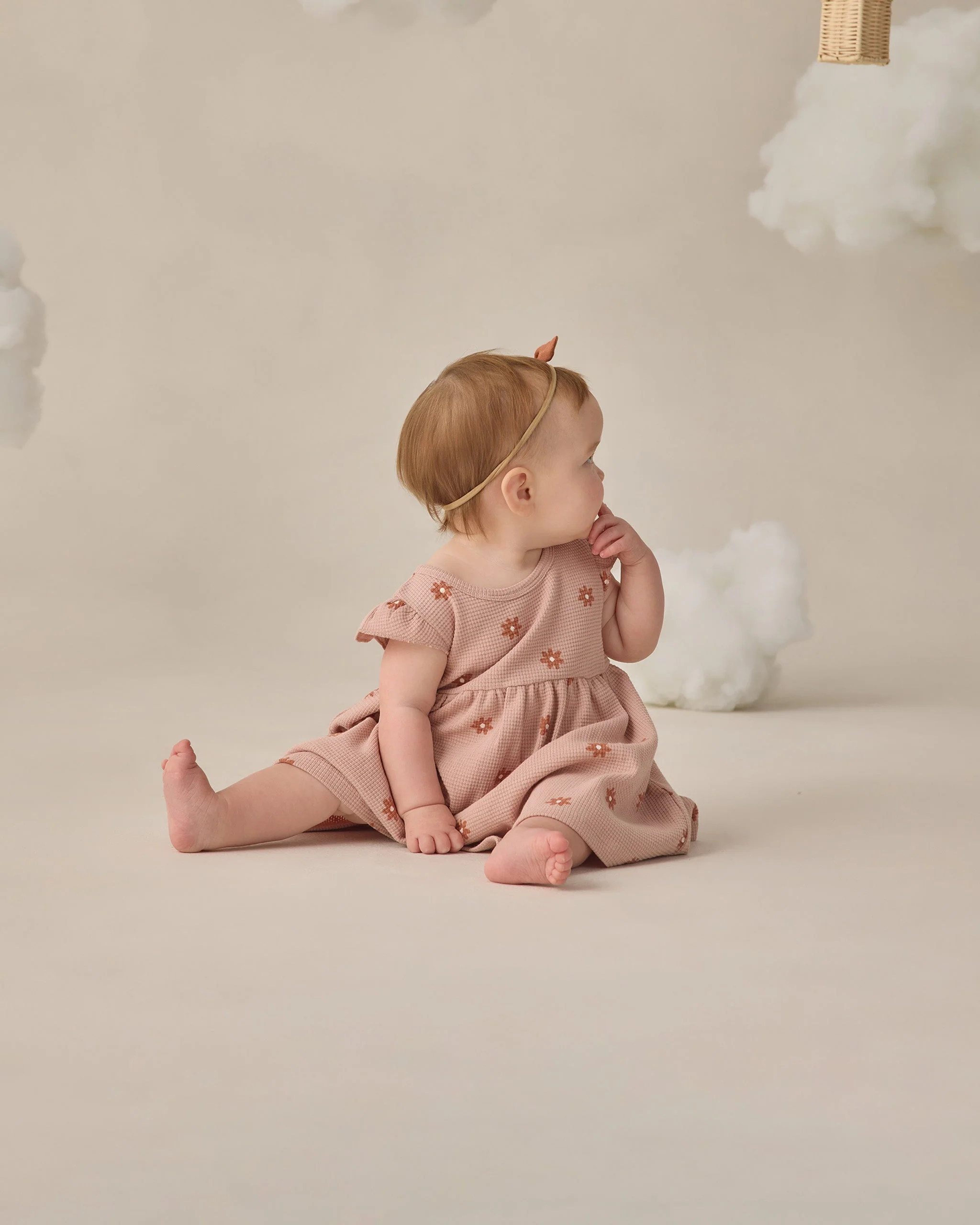 Flutter Sleeve Dress Pink Daisy - Image 3