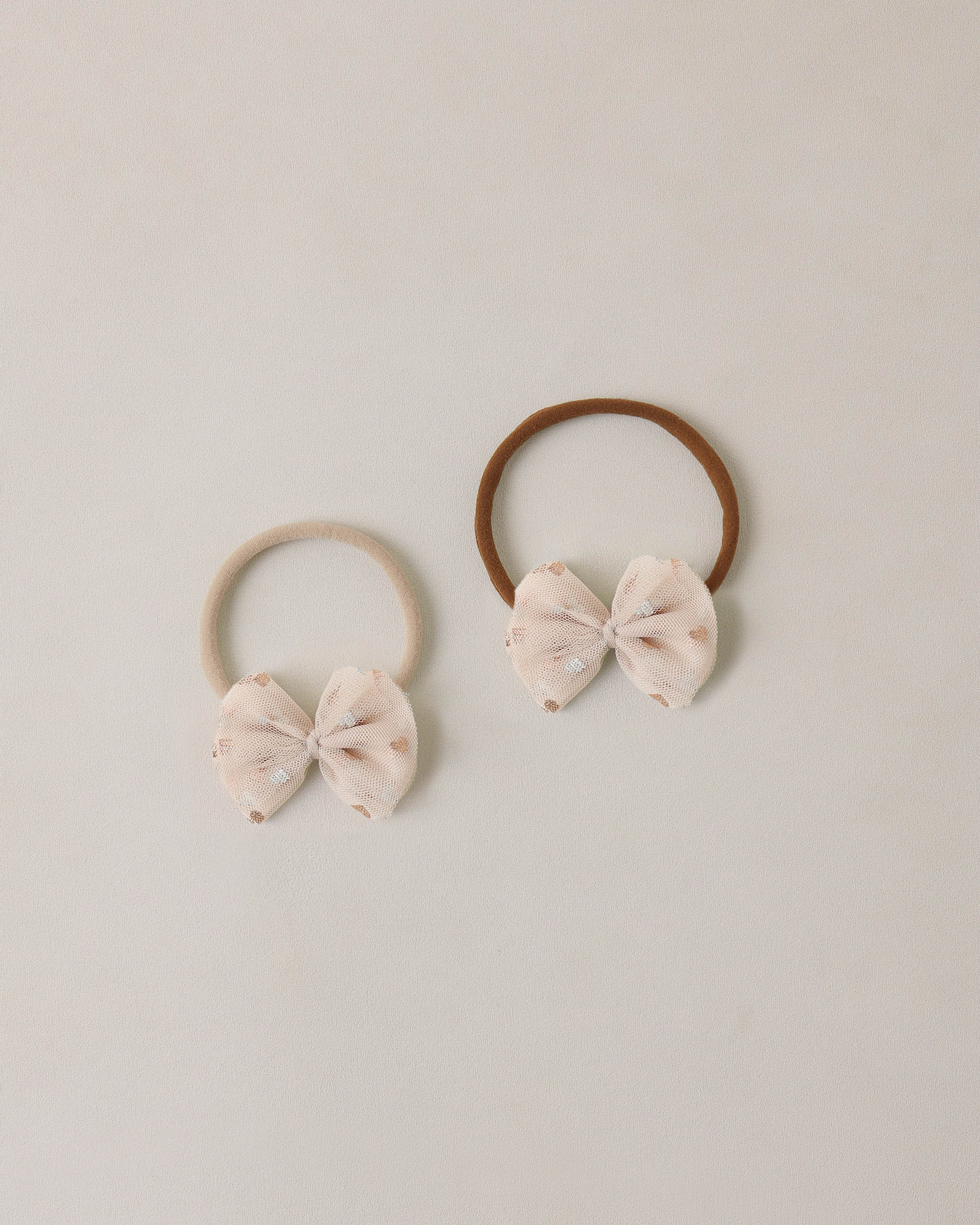 Flutter Tulle Headband Rose Gold Hearts