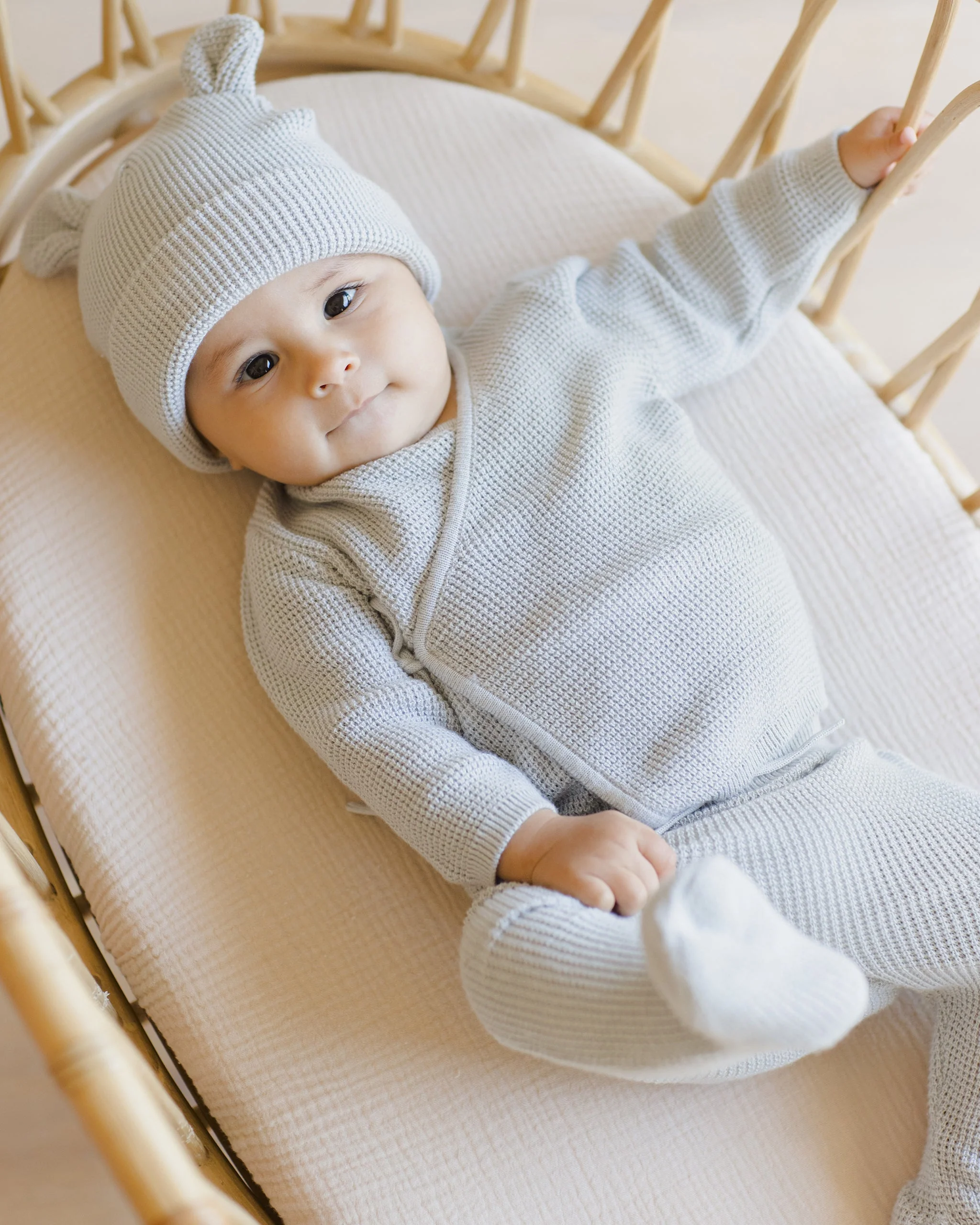 Footed Knit Pant || Ice Blue - Image 3