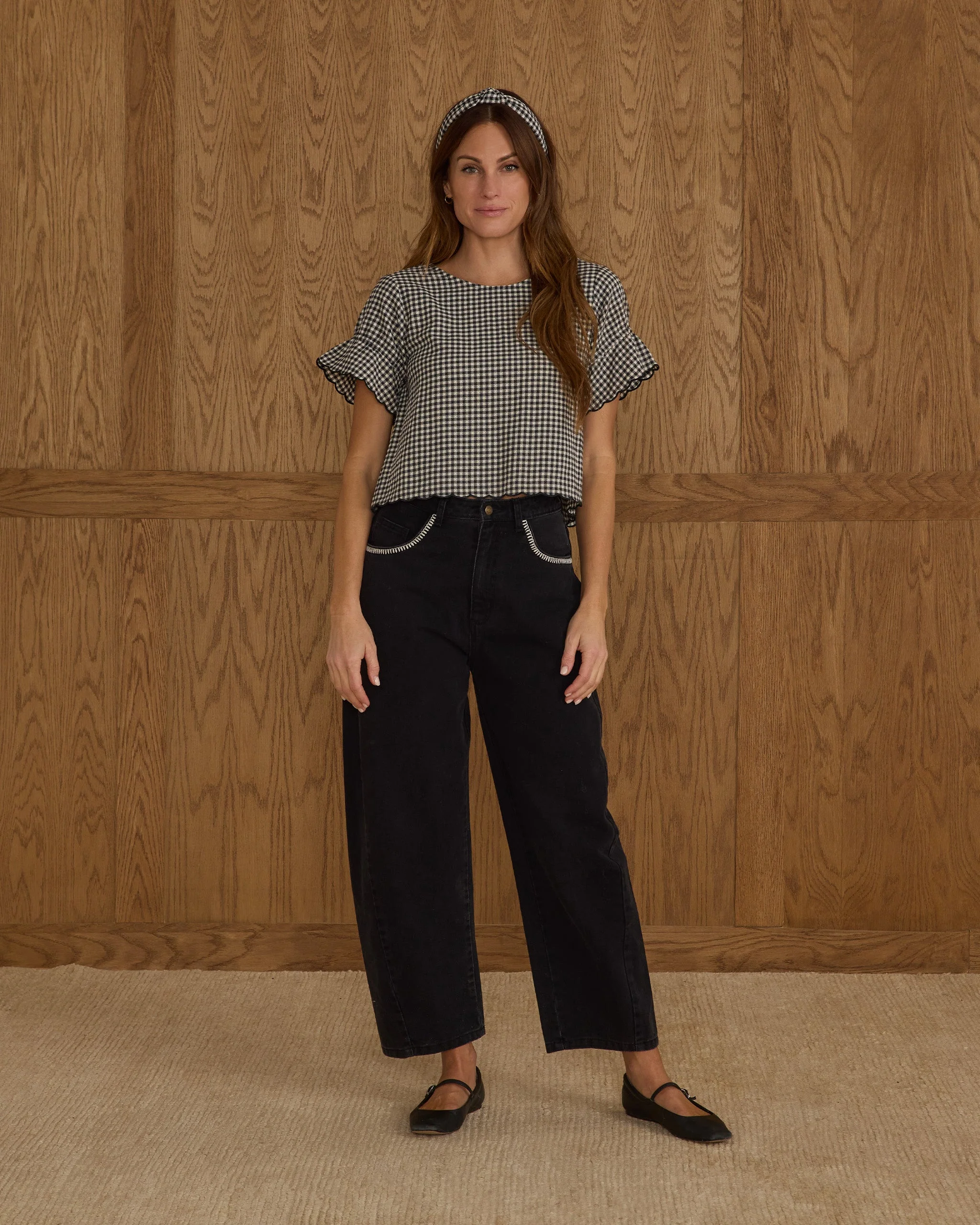 Francie Blouse | Black Gingham - Image 5