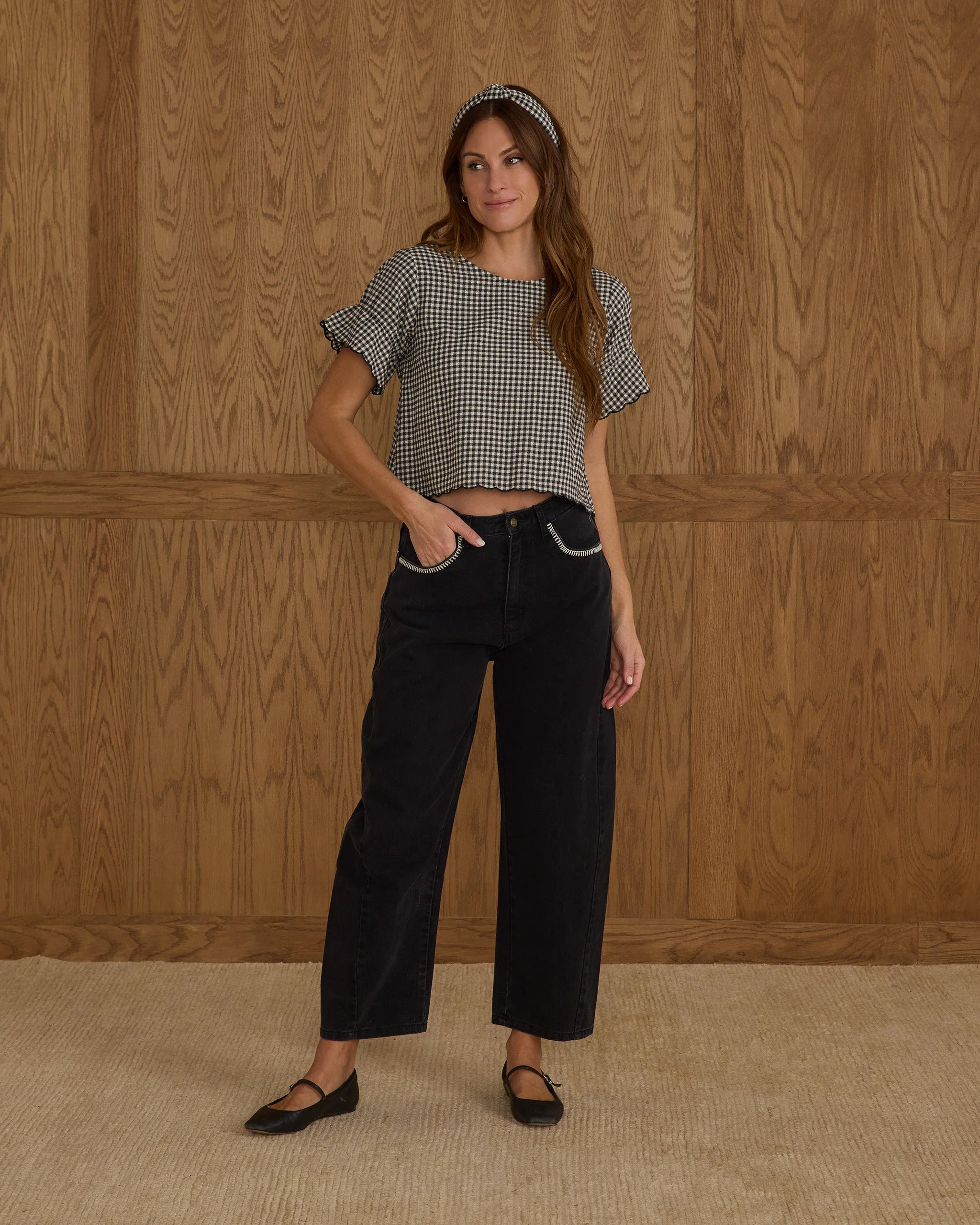 Francie Blouse | Black Gingham - Image 6