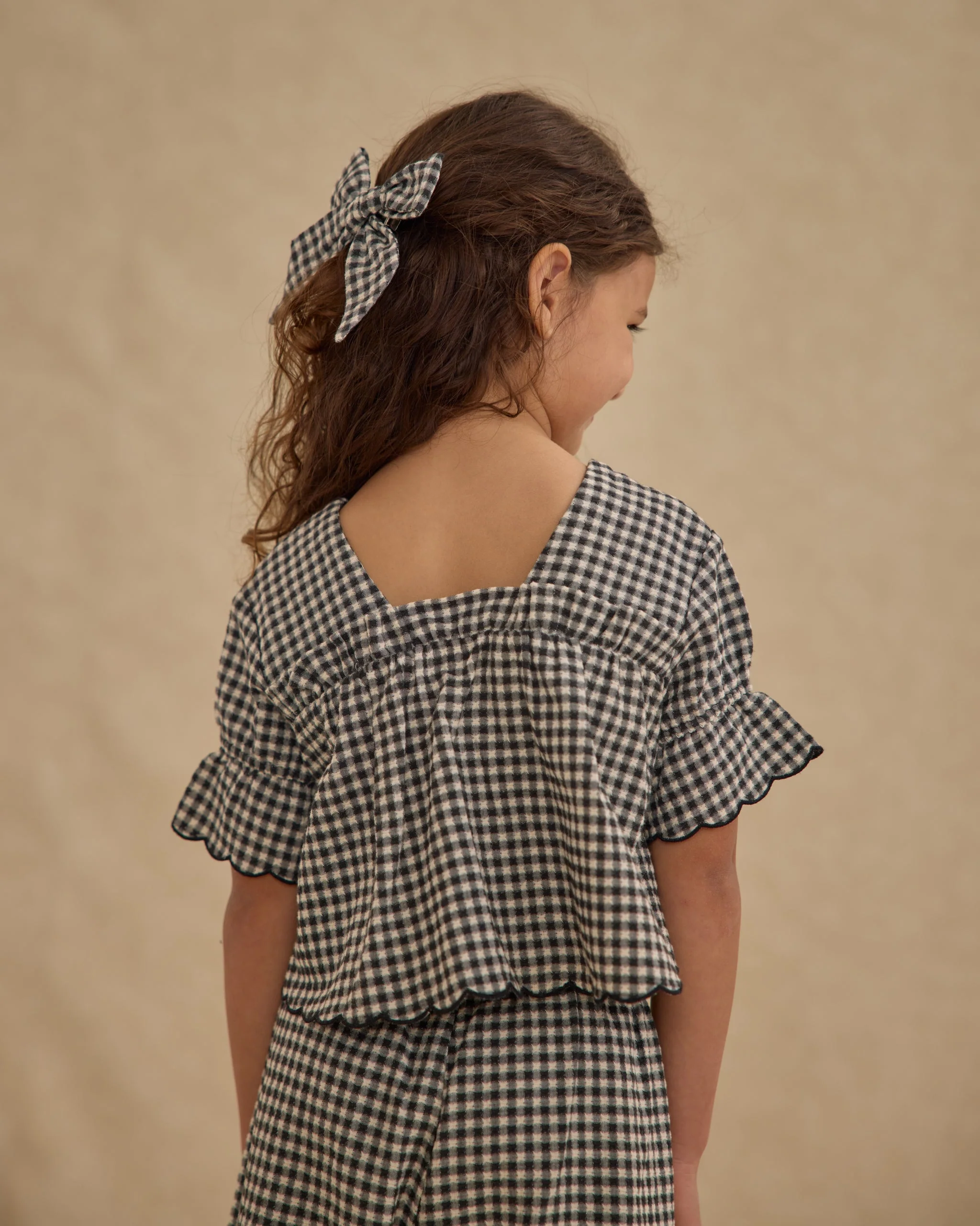 Francie Blouse || Black Gingham - Image 4