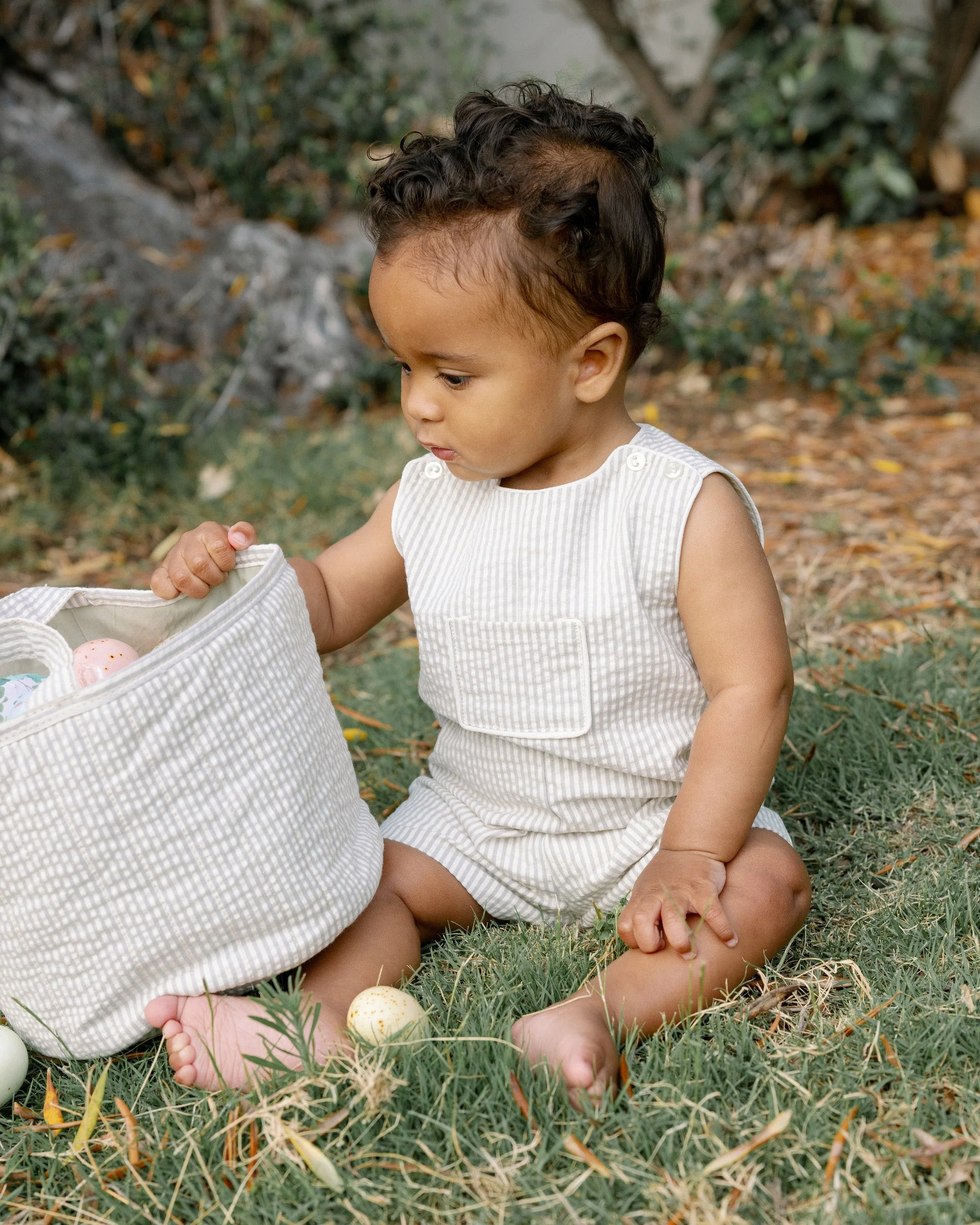 Georgie Romper | Sage Stripe - Image 3