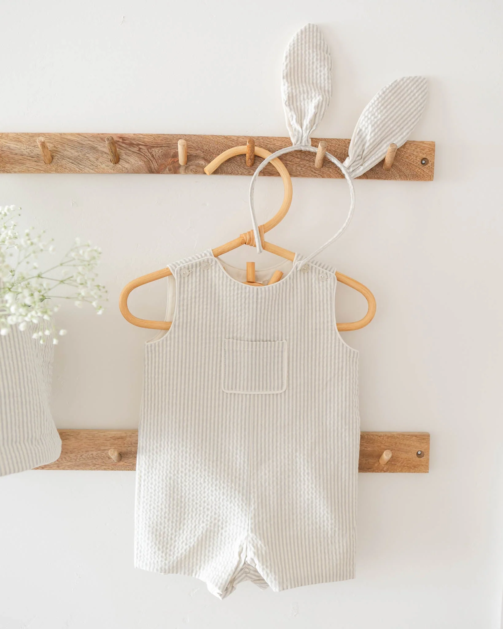 Georgie Romper | Sage Stripe - Image 4