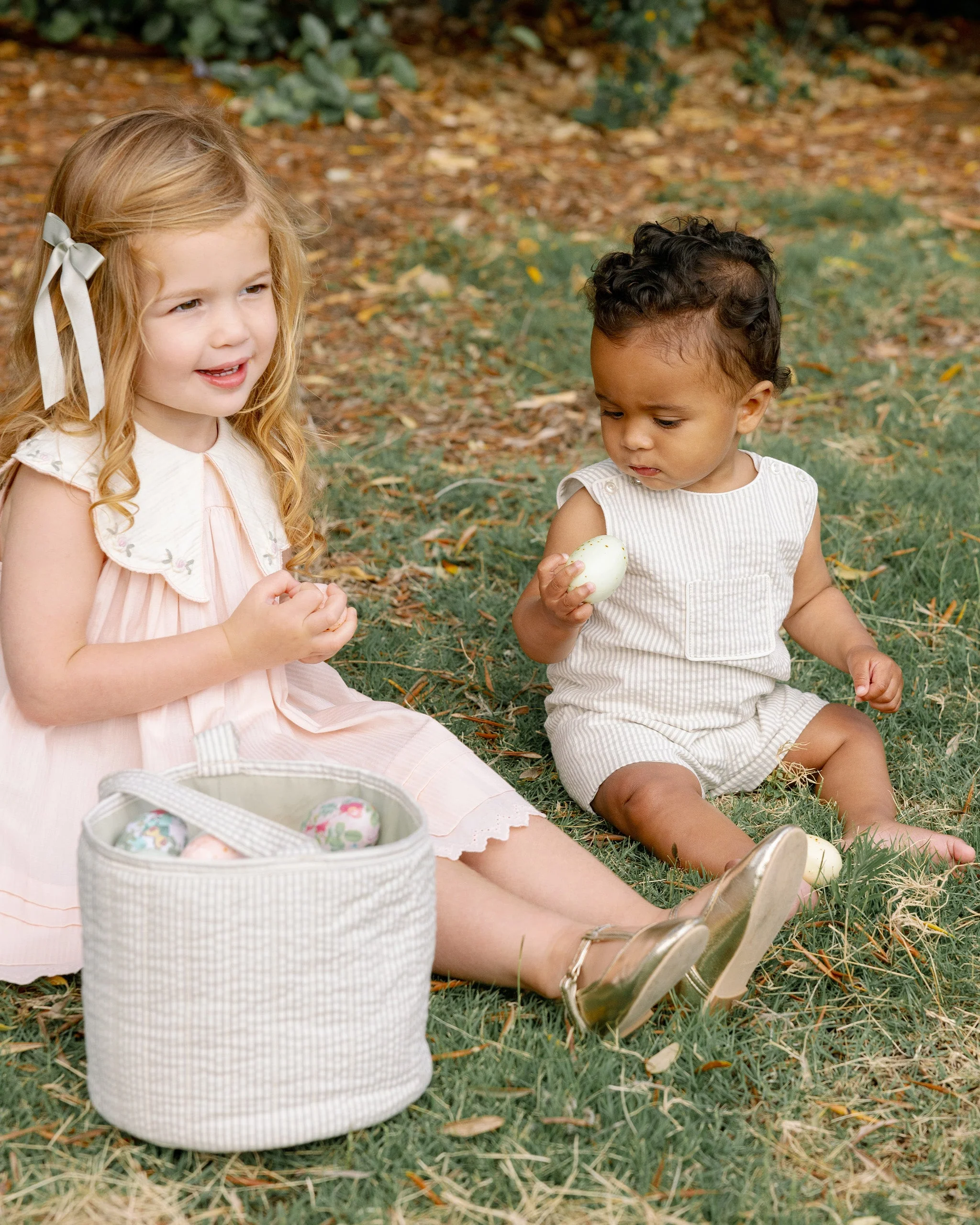 Georgie Romper | Sage Stripe - Image 5