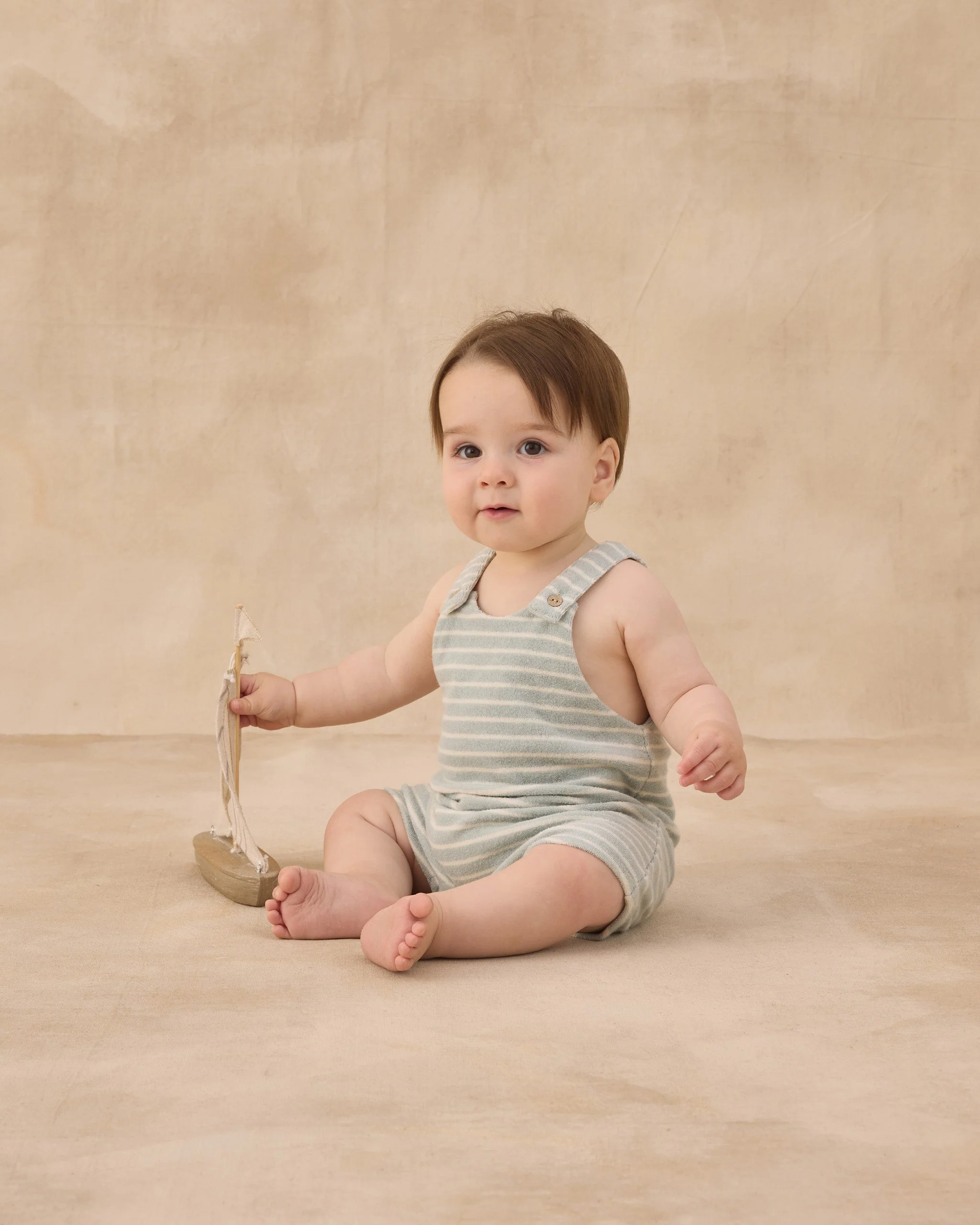 Gio Romper Seafoam Terry Stripe - Image 2