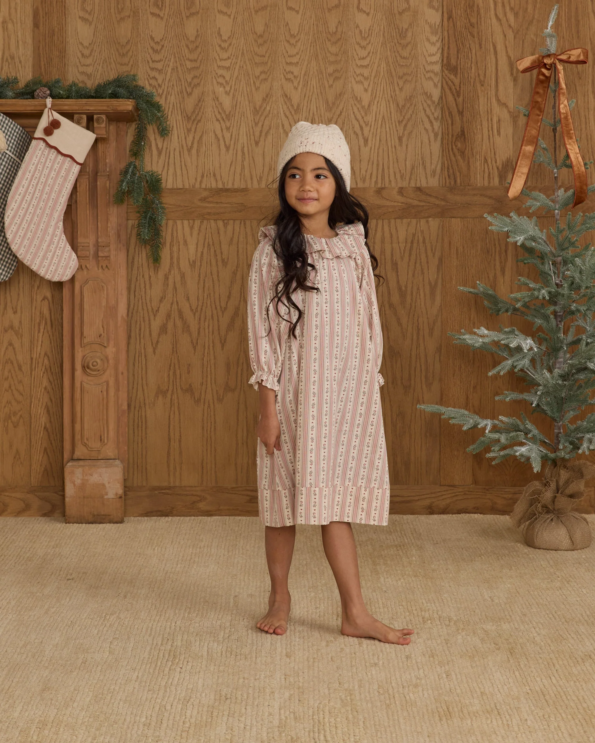Girl's Nightgown || Candy Cane Stripe - Image 2