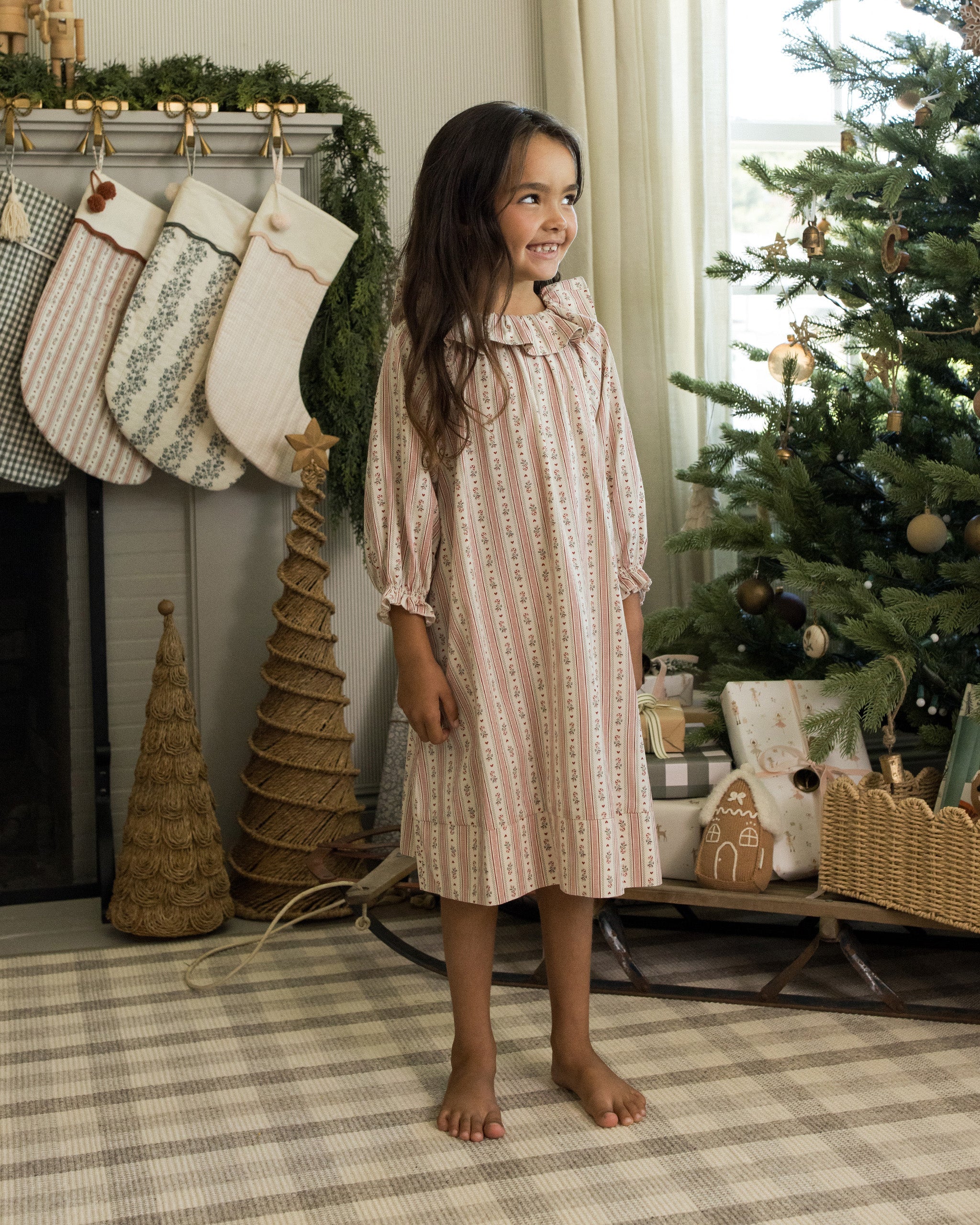Girl's Nightgown || Candy Cane Stripe - Image 5