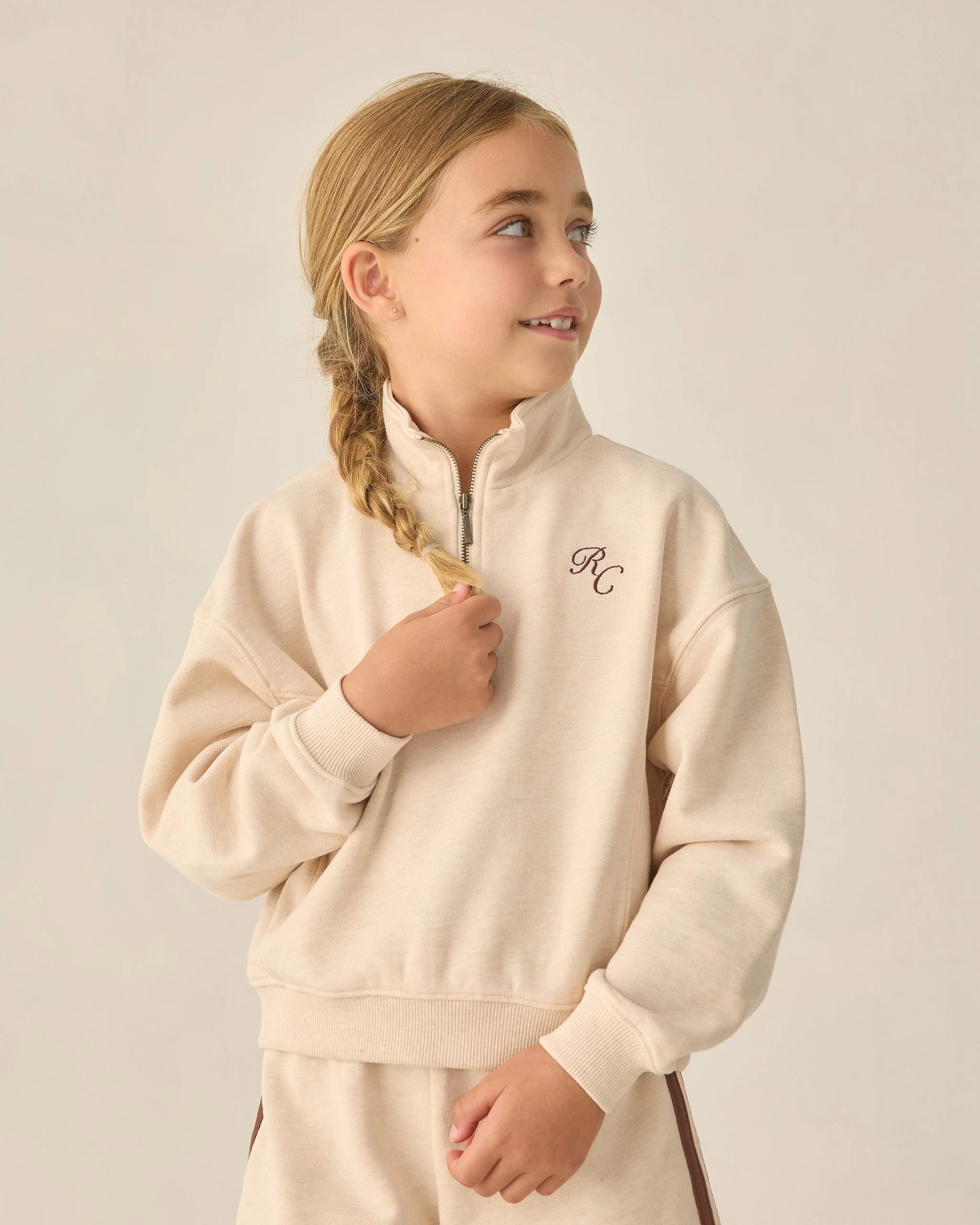 Half Zip Sweatshirt Shell Heathered - Image 3