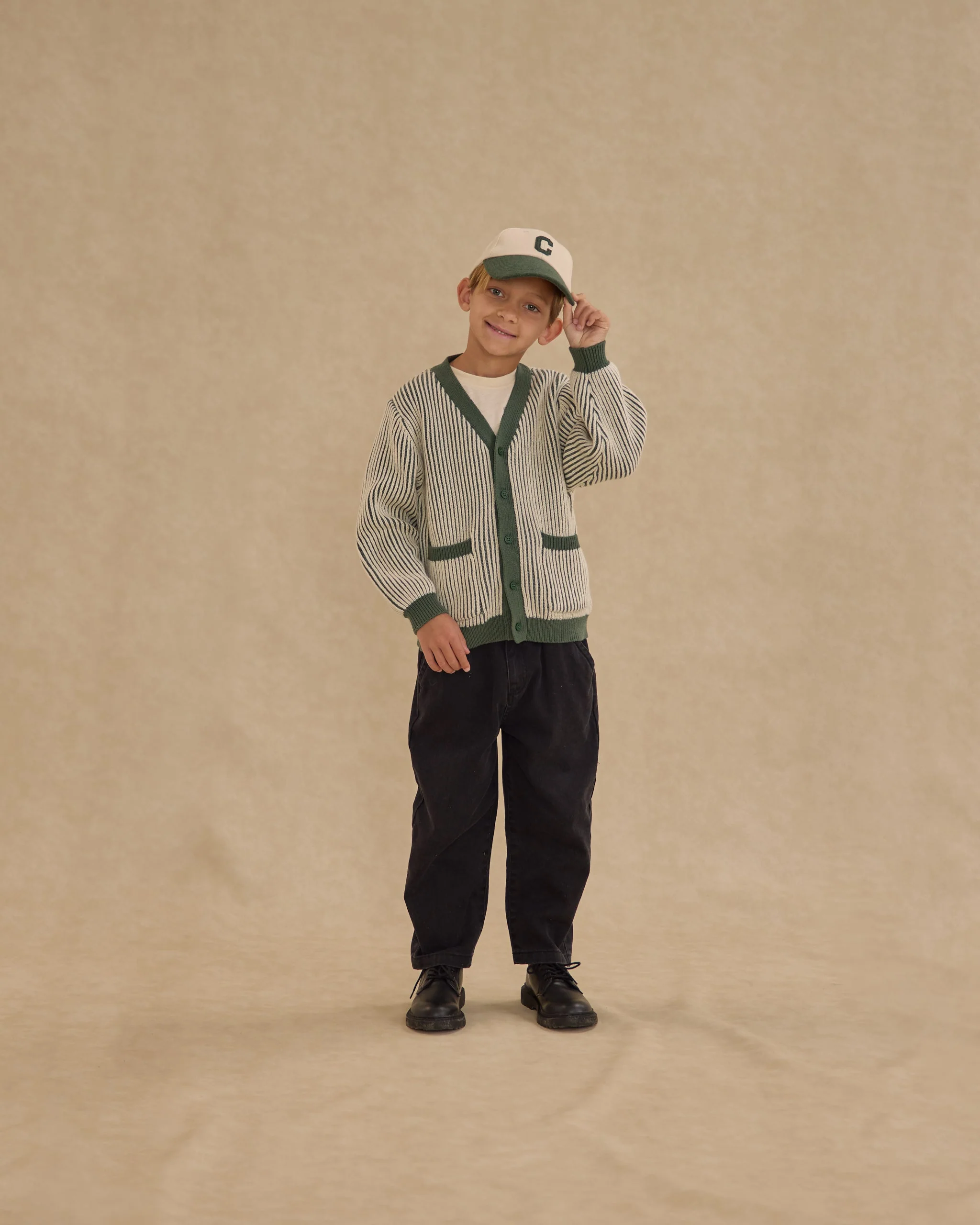 Haywood Cardigan || Green Stripe - Image 3