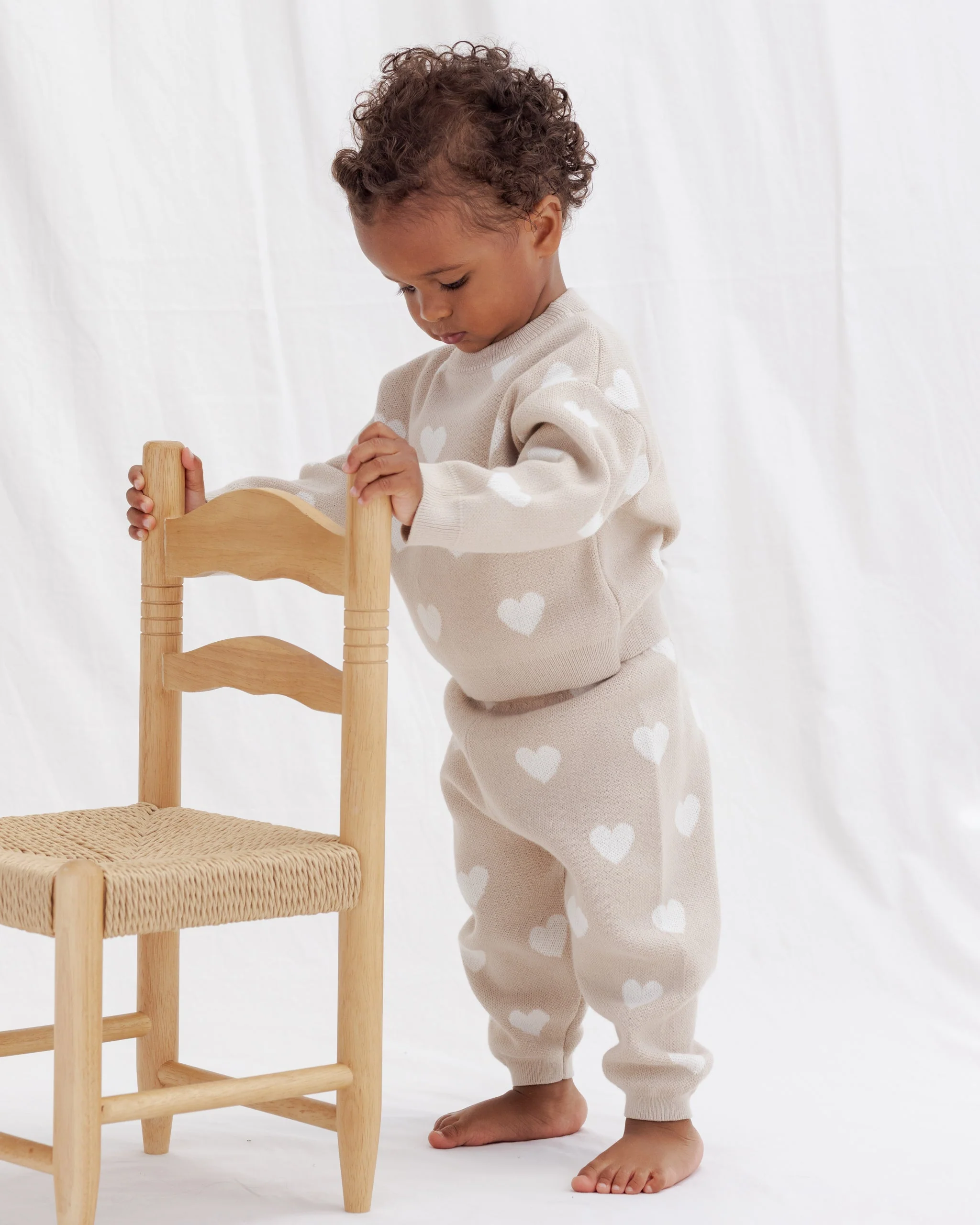 Heart Knit Pants Oat - Image 3