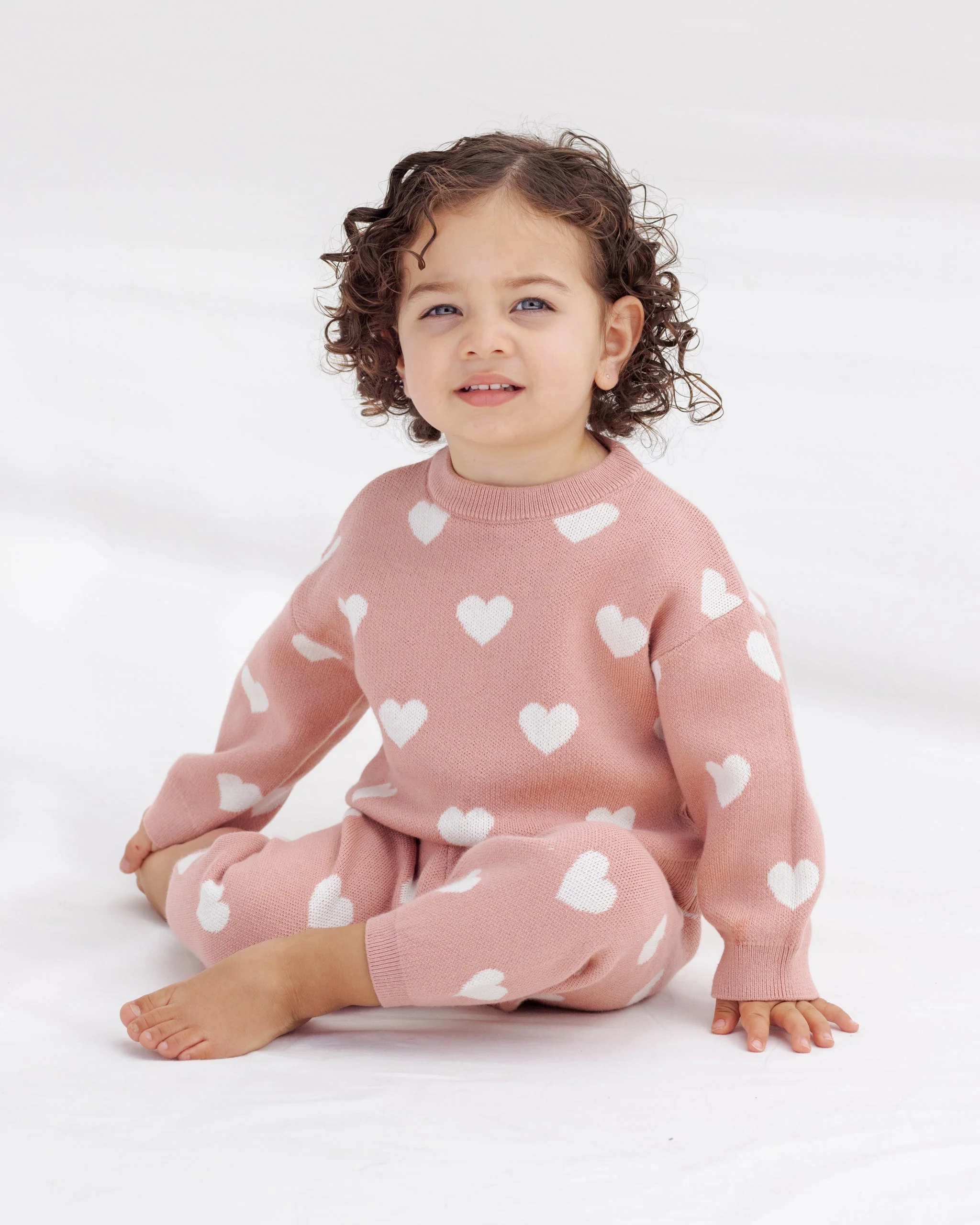 Heart Knit Pants Pink - Image 2