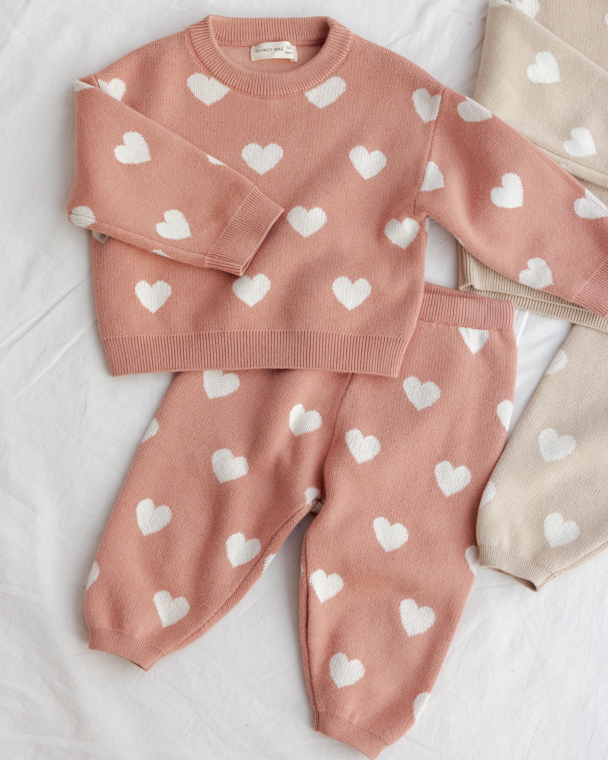 Heart Knit Pants Pink - Image 3