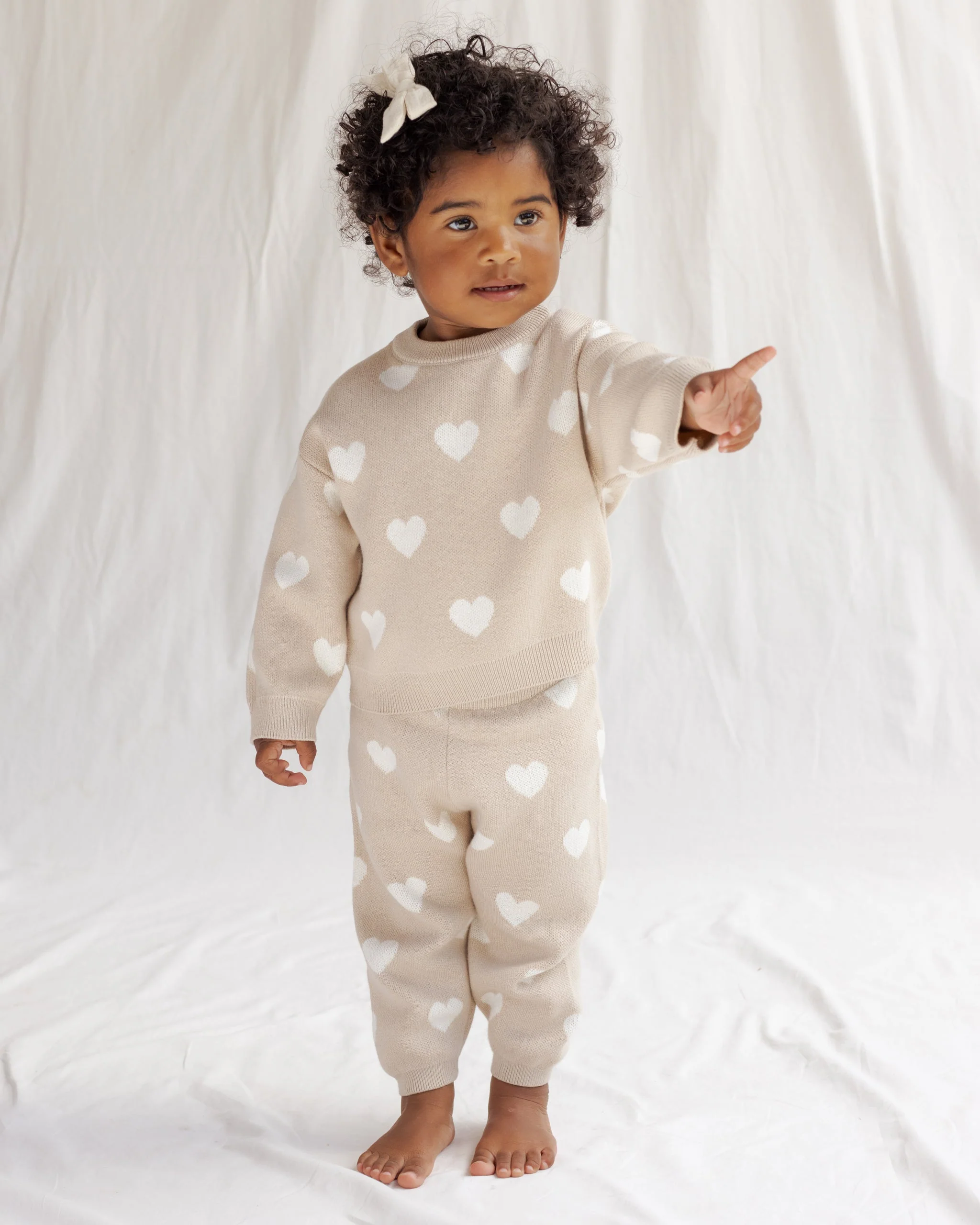 Heart Knit Sweater Oat - Image 2