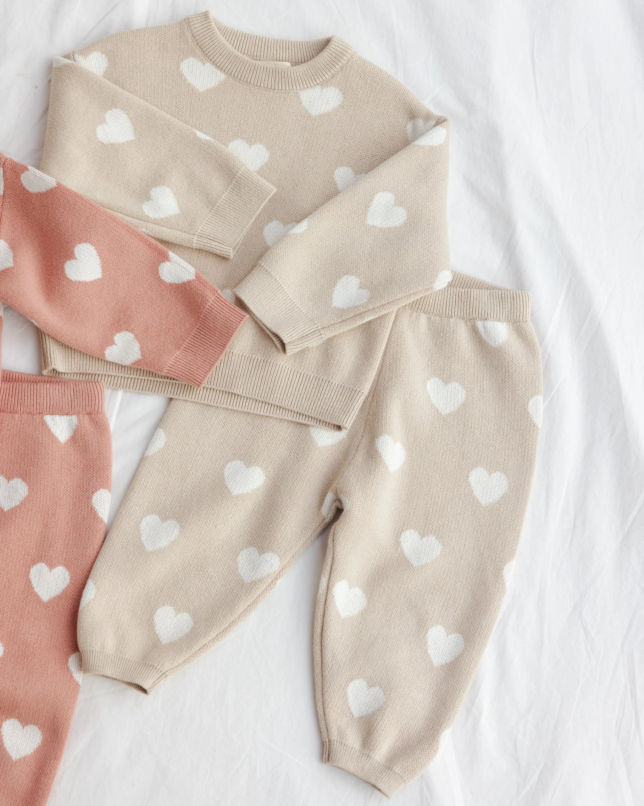 Heart Knit Sweater Oat - Image 4
