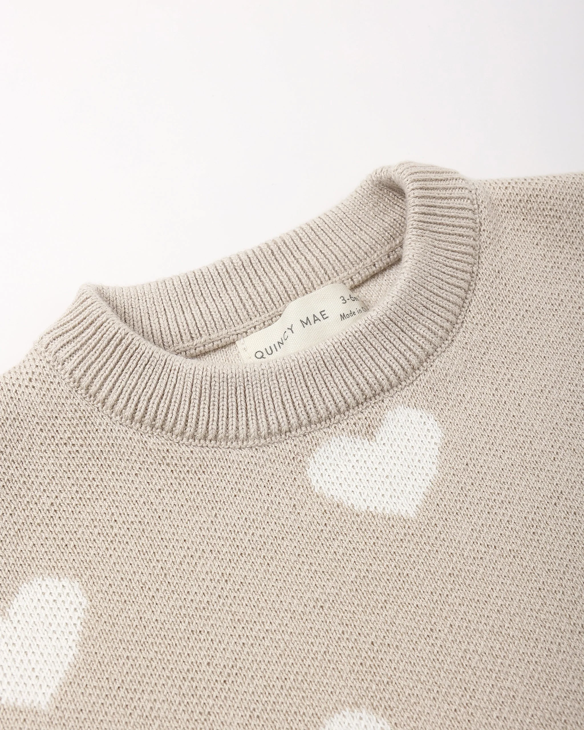 Heart Knit Sweater Oat - Image 5