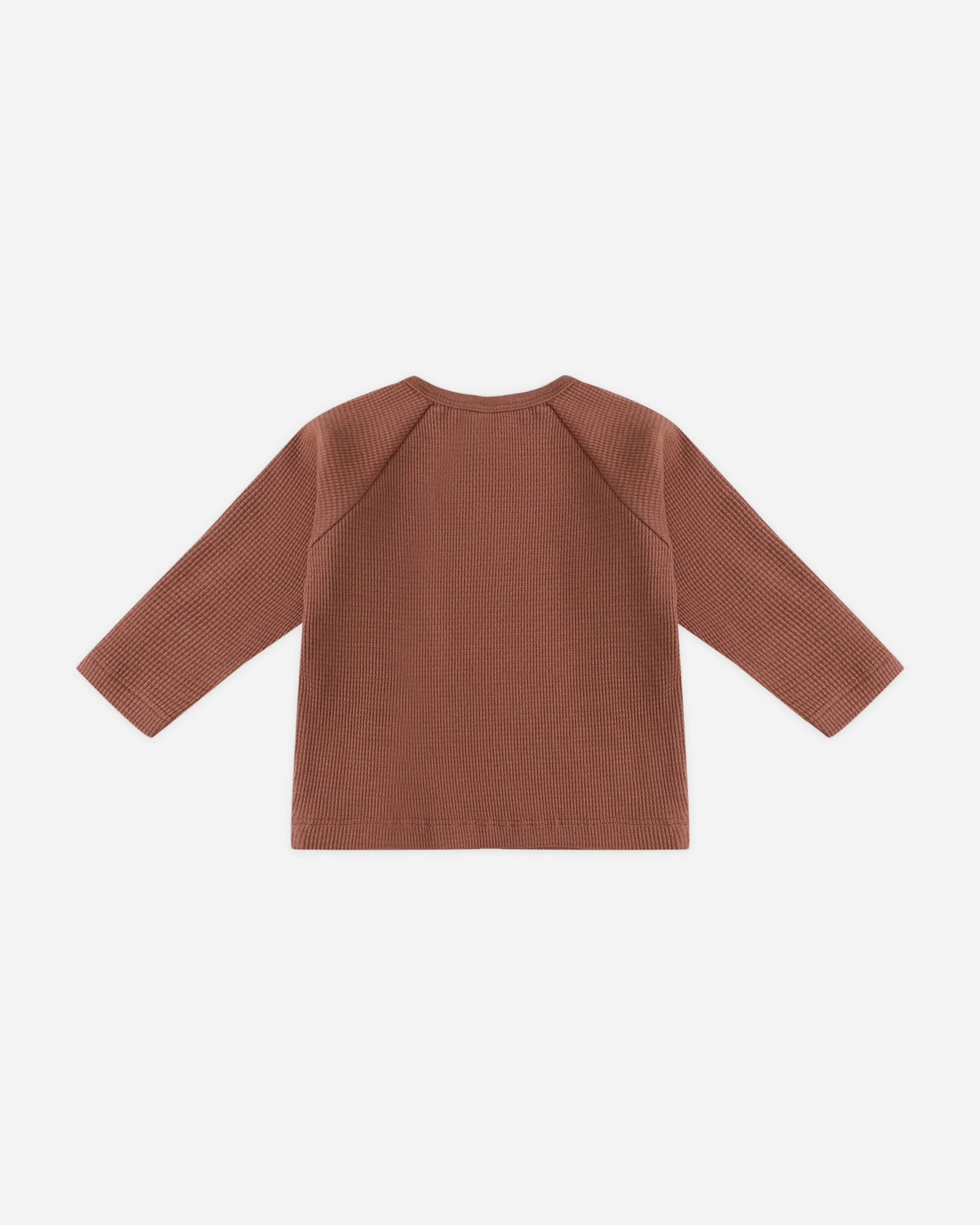 Henley Knit Top || Cranberry - Image 2