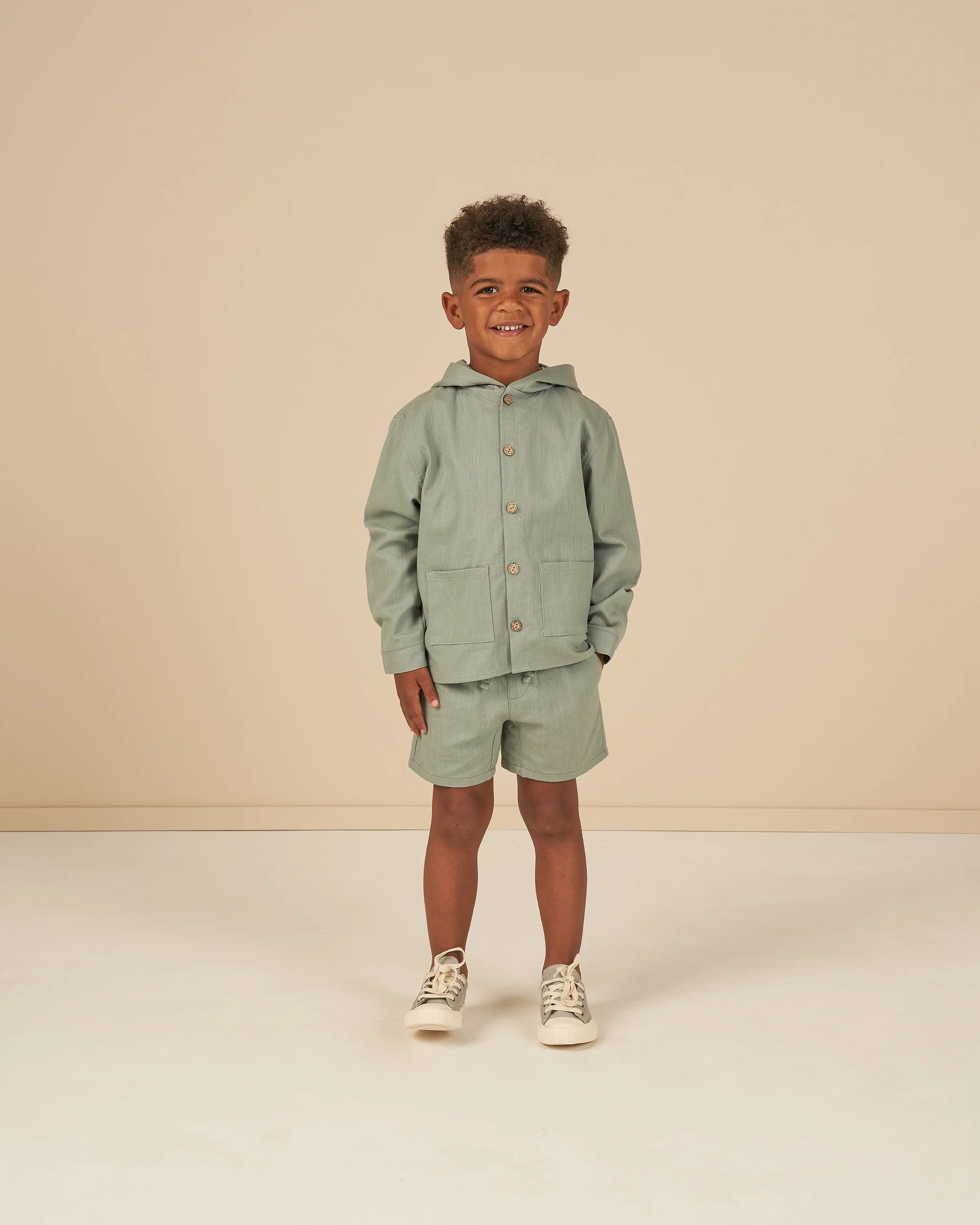 Hooded Overshirt  ||  Aqua - Image 2
