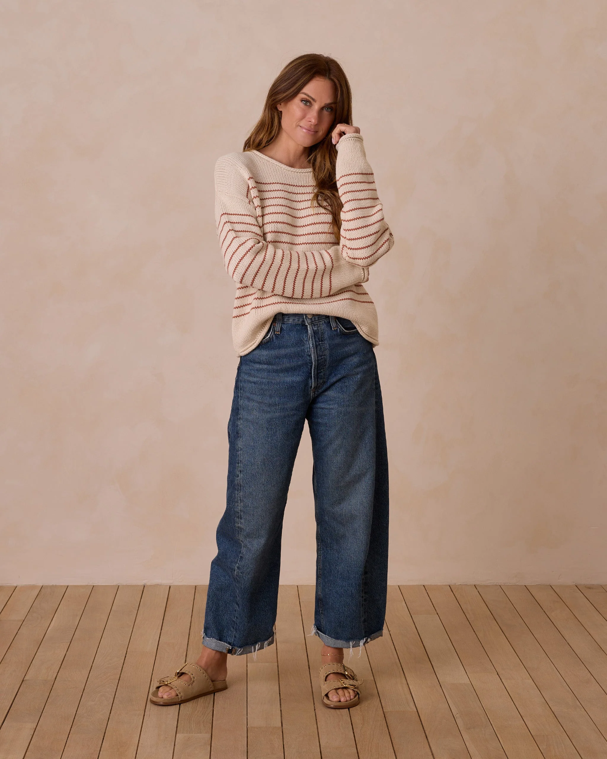 Jacques Sweater | Poppy Stripe - Image 2