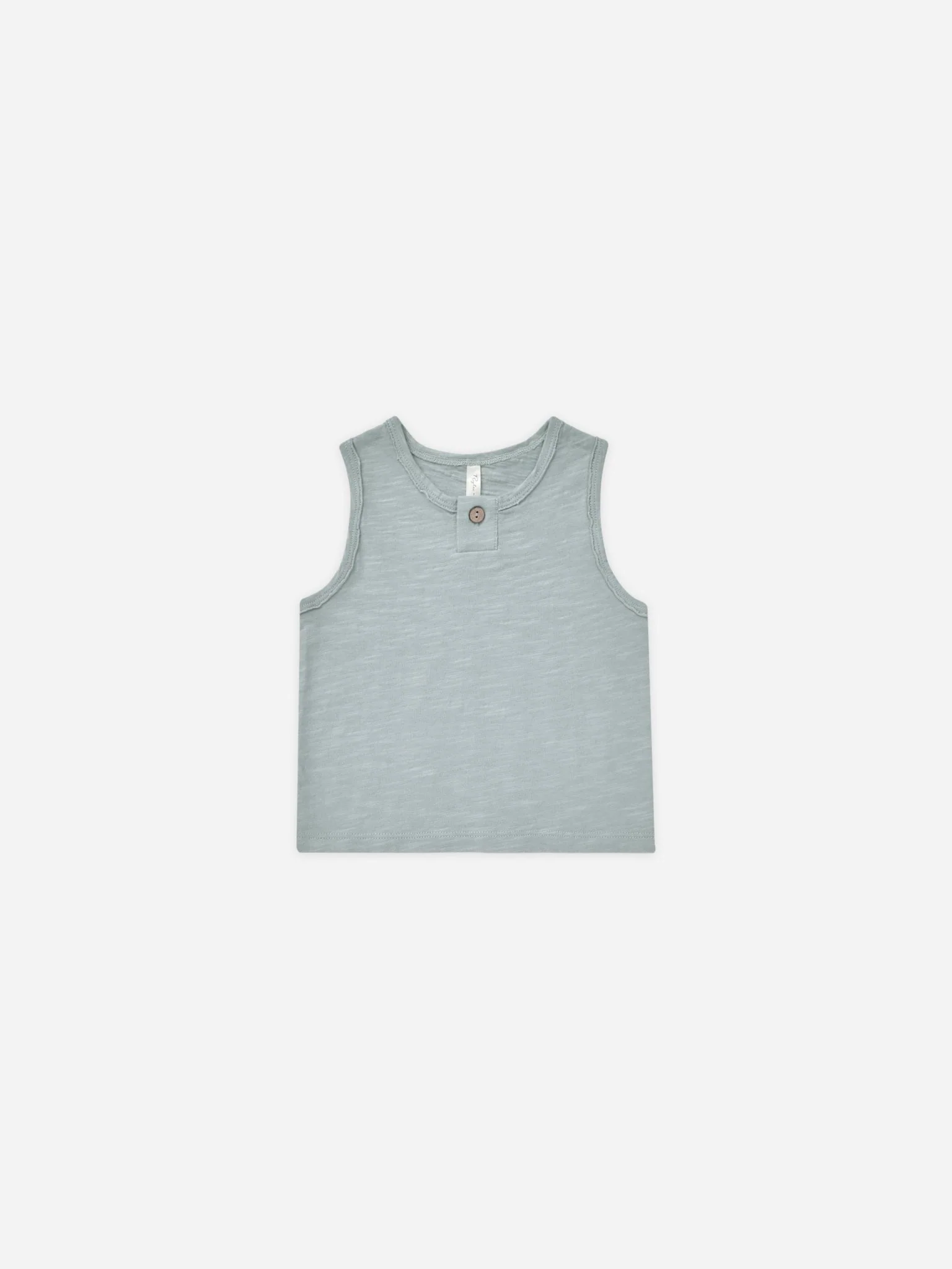 Jersey Button Tank || Blue