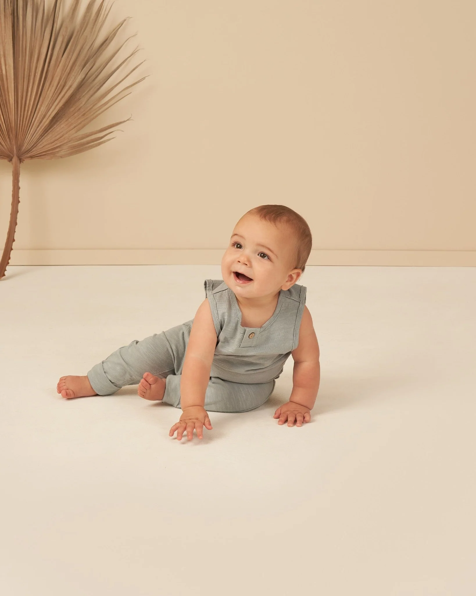 Jersey Button Tank || Blue - Image 2