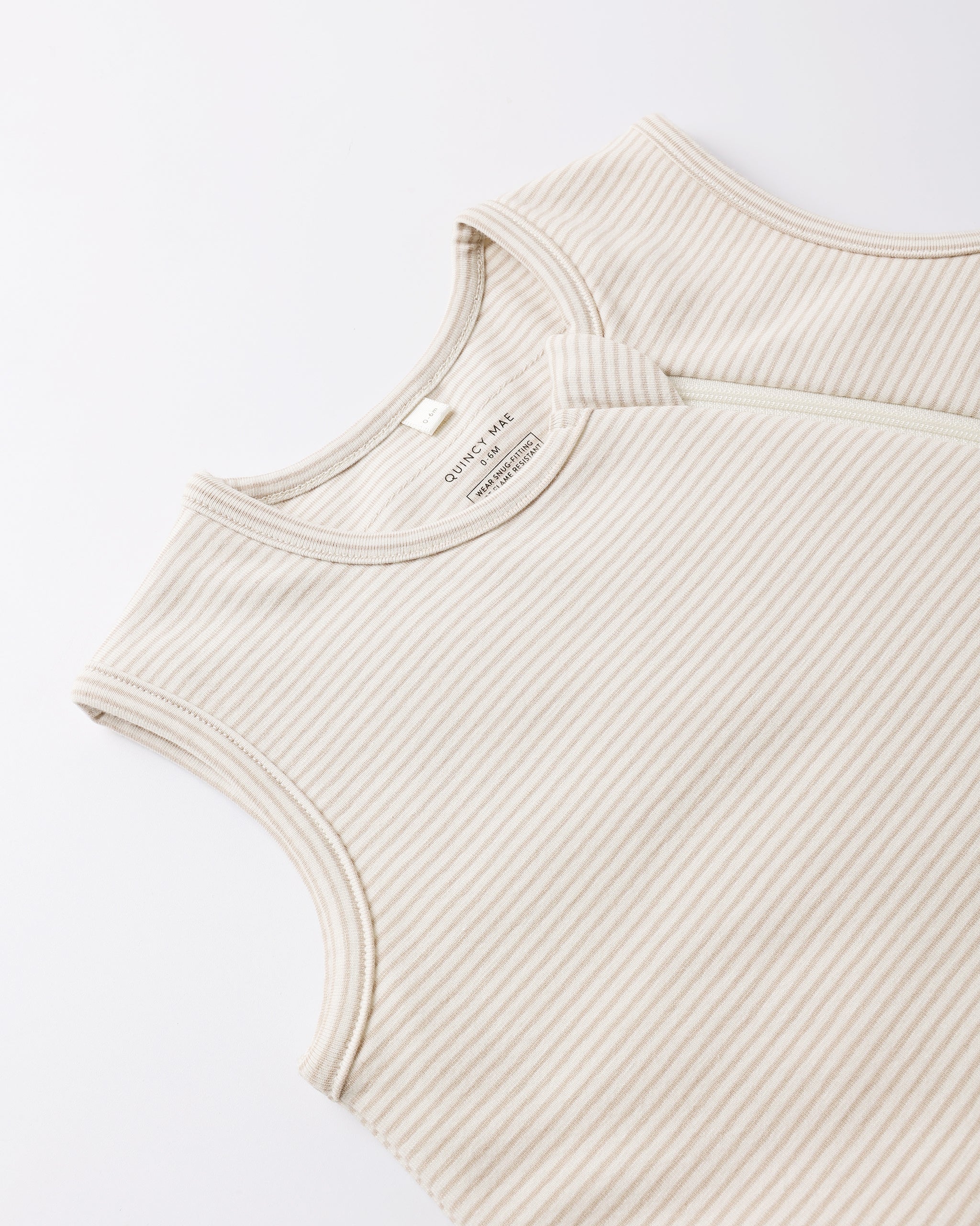 Jersey Sleep Bag Oat Micro Stripe - Image 3