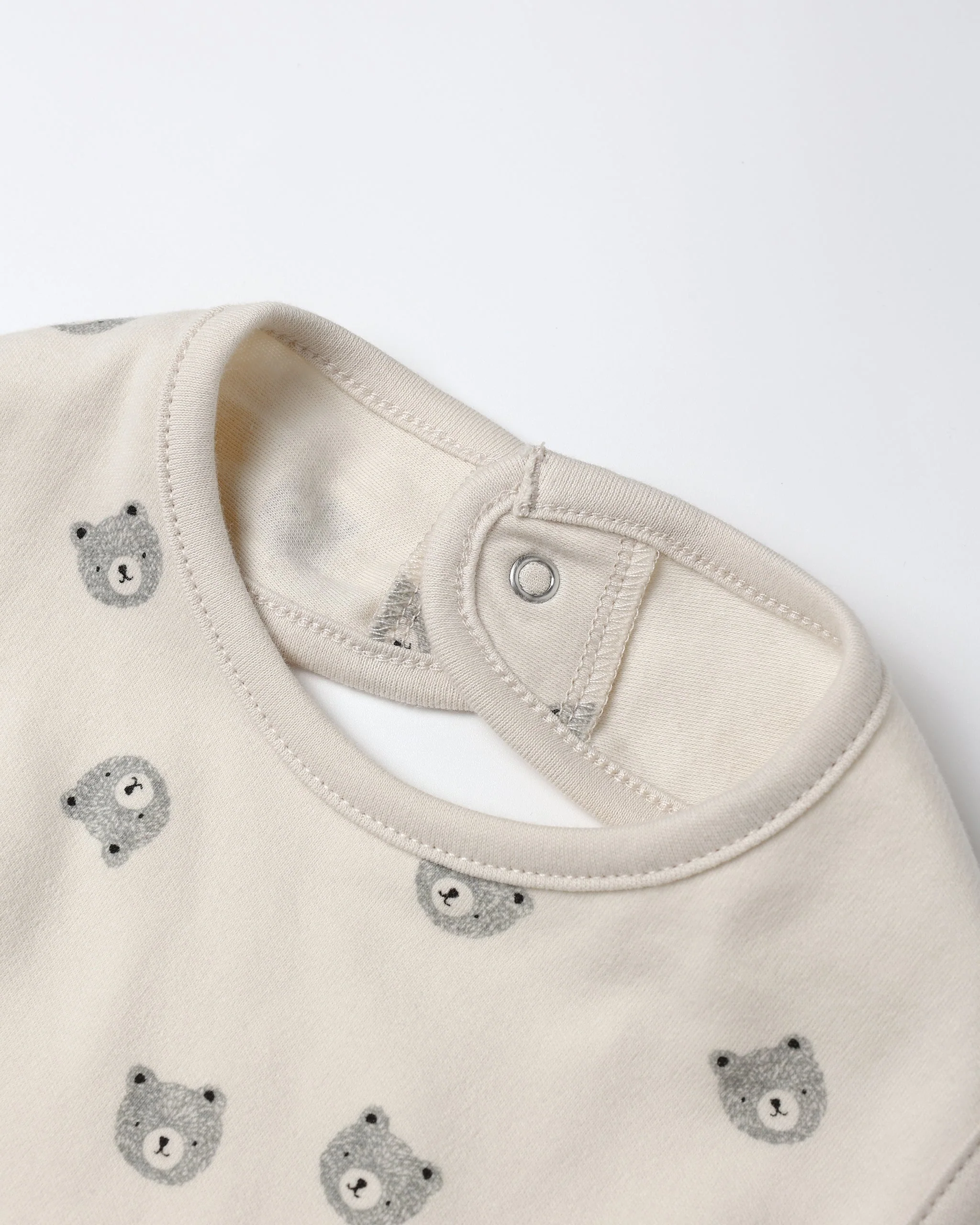 Jersey Snap Bib, 2 Pack || Bears, Steel Blue - Image 2