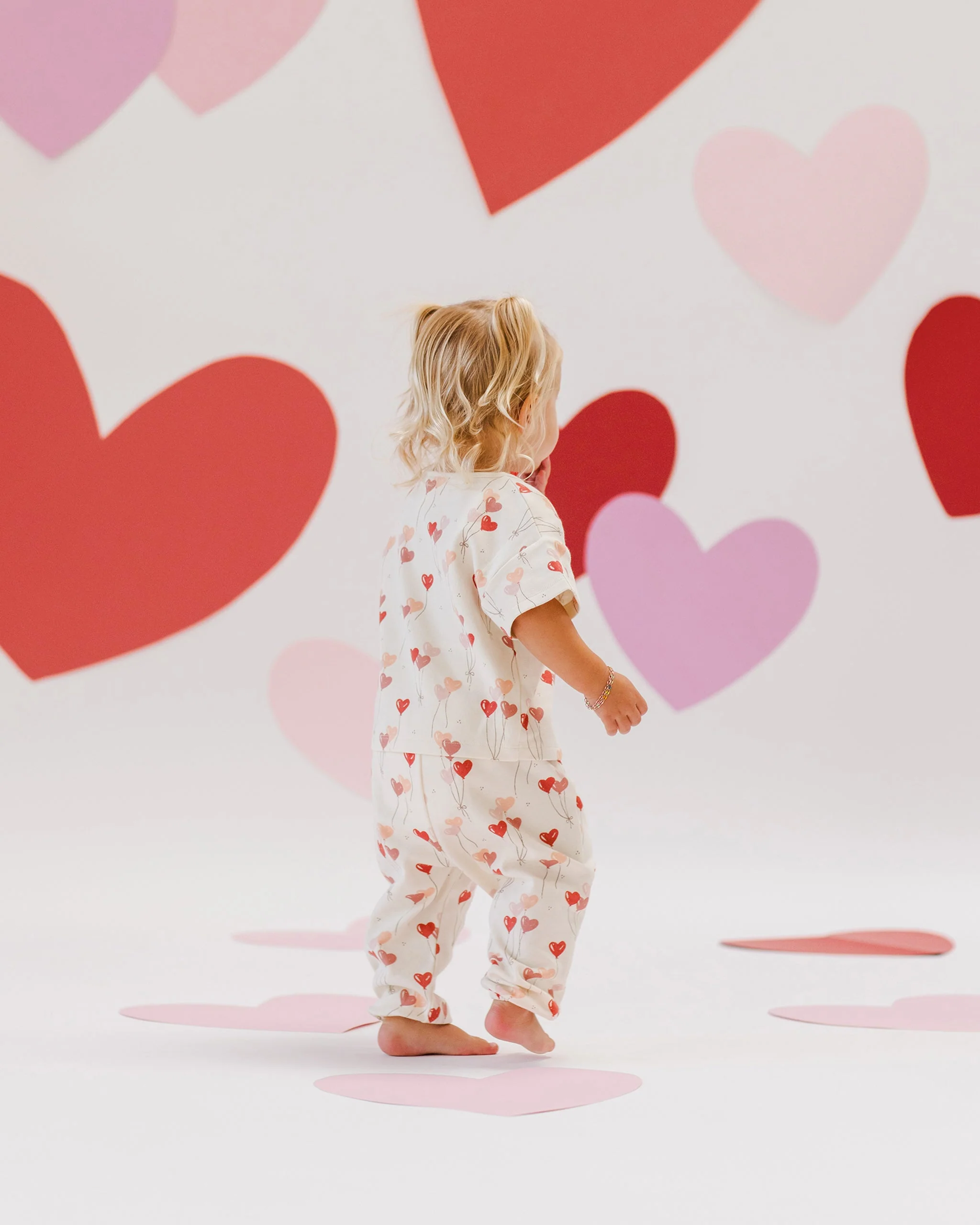 Jersey Tee + Pant Set || Heart Balloons - Image 3