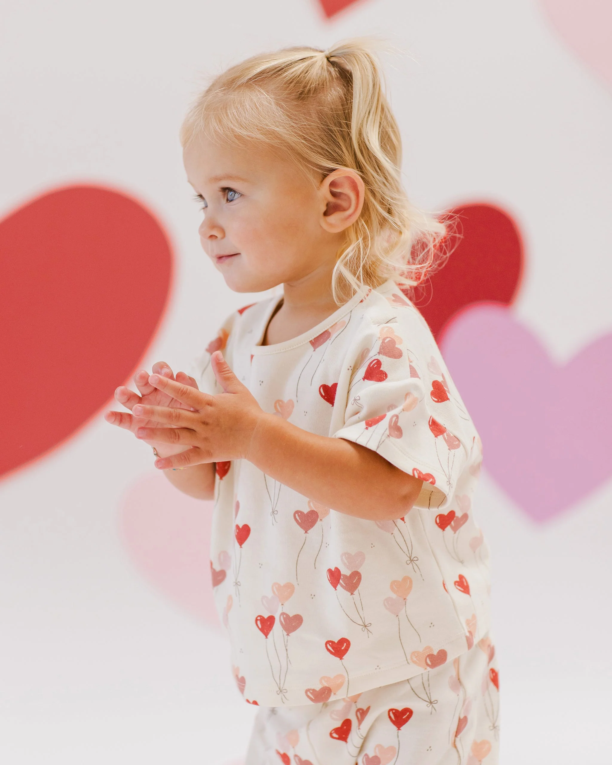 Jersey Tee + Pant Set || Heart Balloons - Image 4