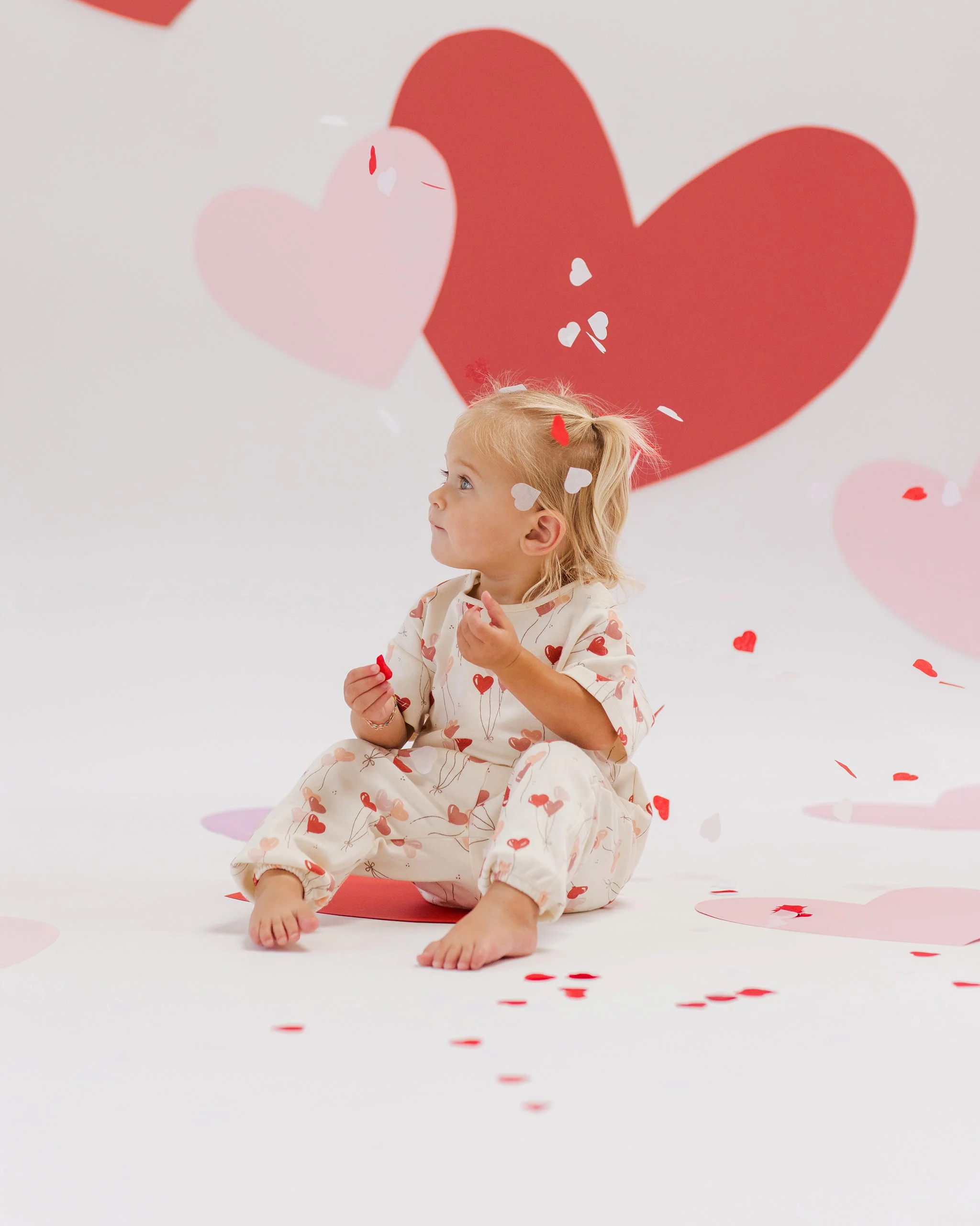 Jersey Tee + Pant Set || Heart Balloons - Image 5