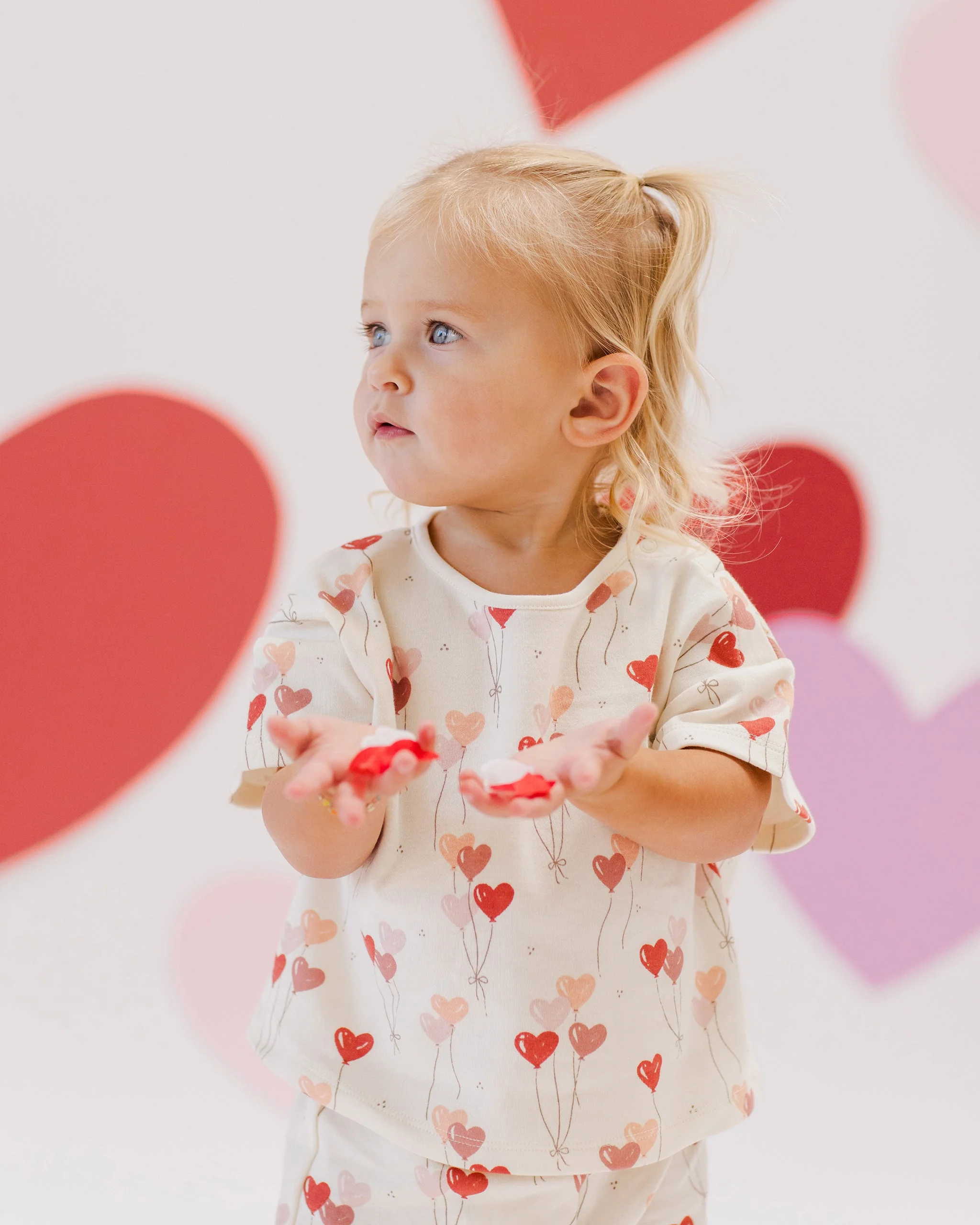 Jersey Tee + Pant Set || Heart Balloons - Image 6