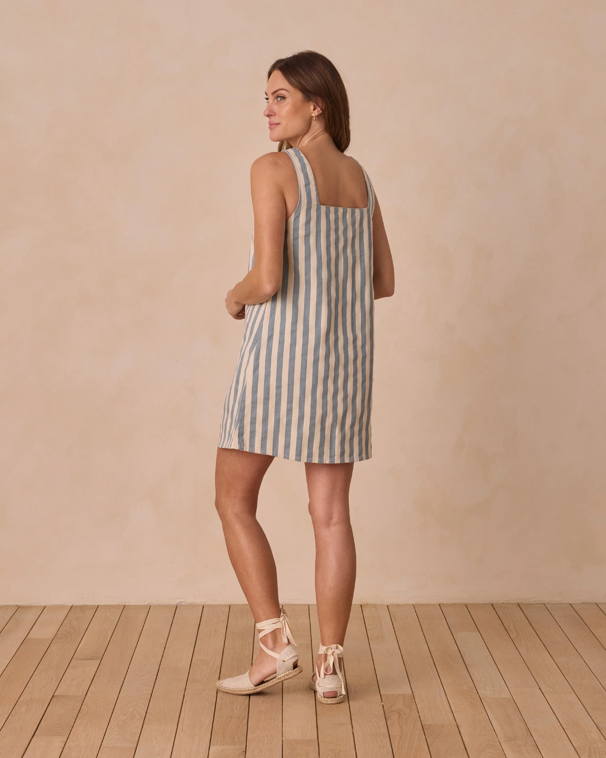 Kala Mini Dress || Ocean Stripe - Image 2
