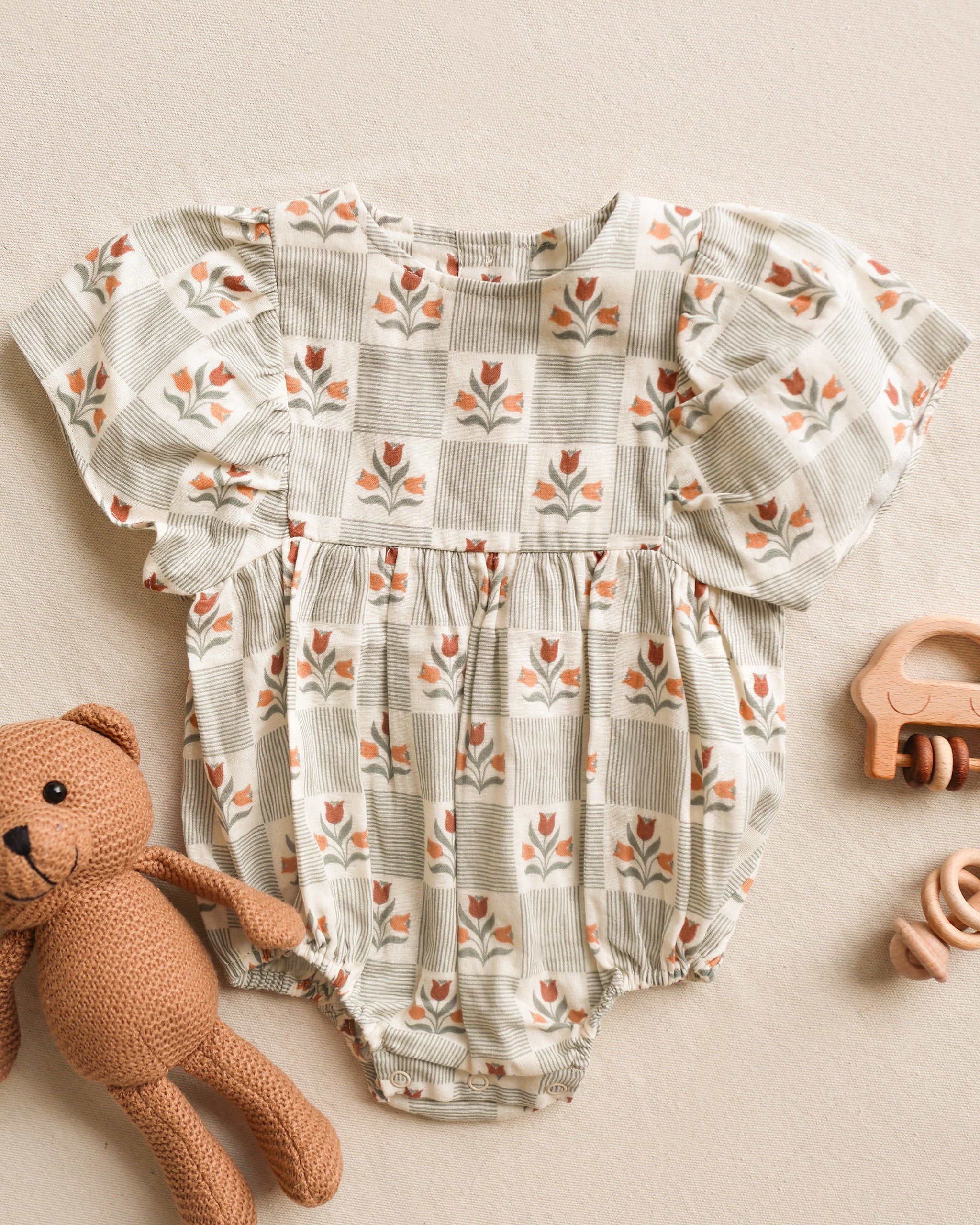 Kalea Romper || Garden Grid - Image 4