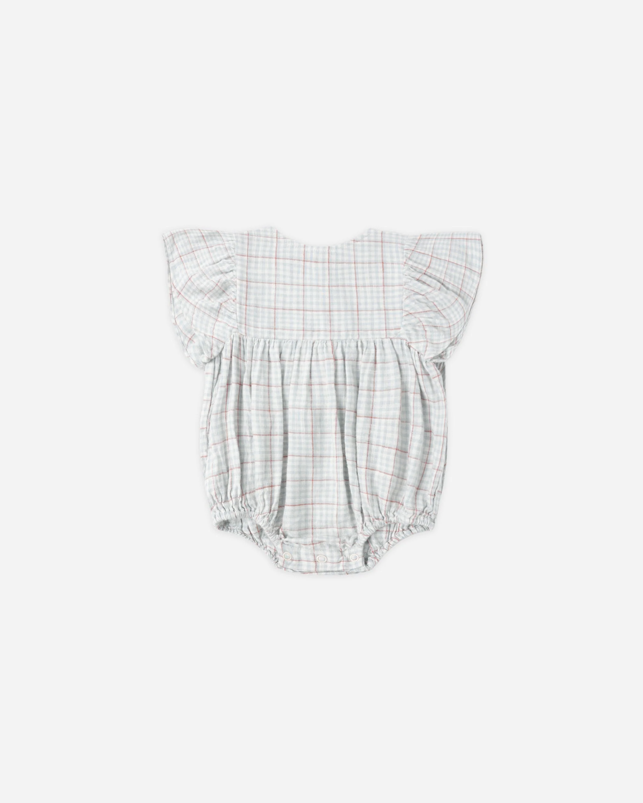 Kalea Romper Light Blue Plaid