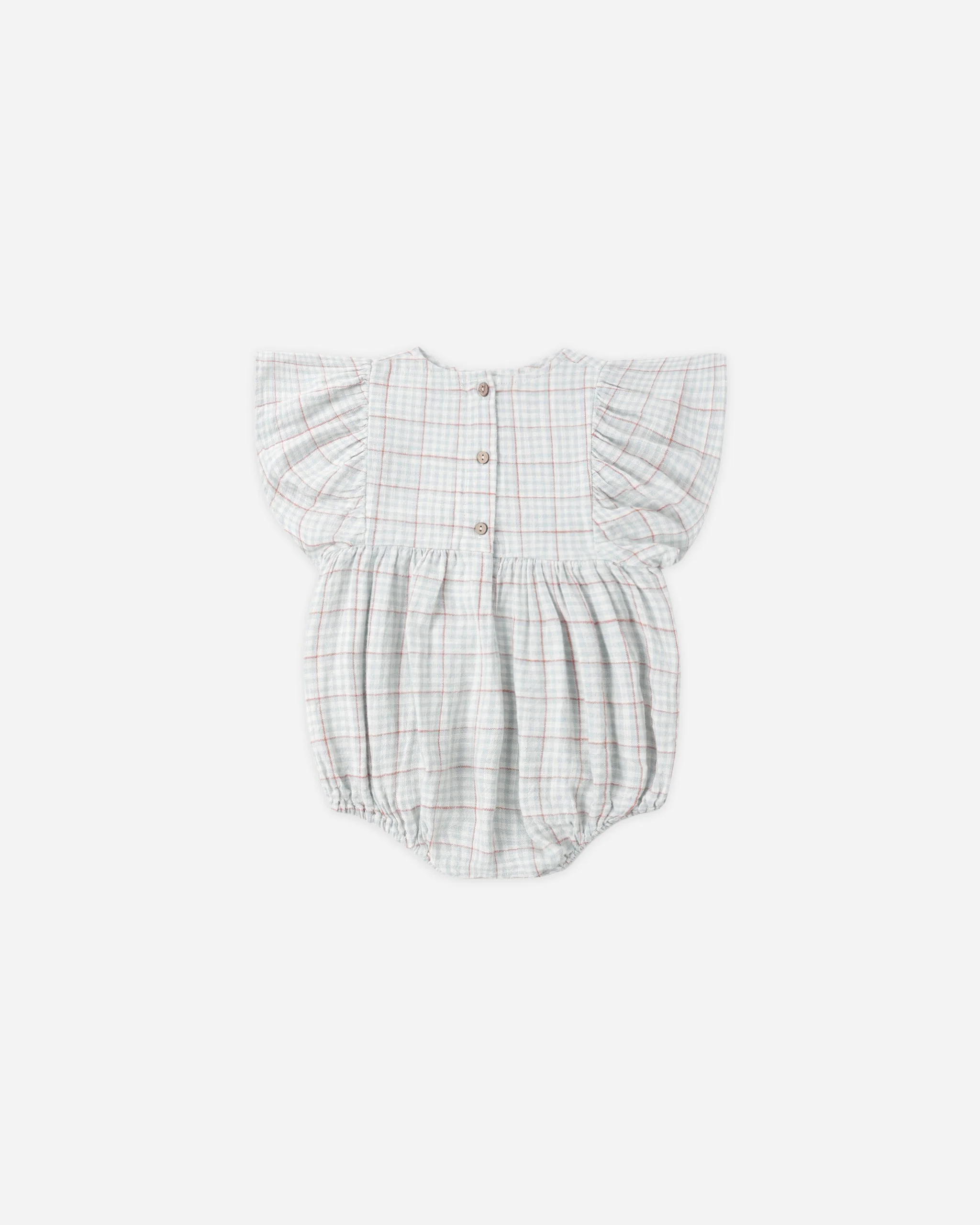 Kalea Romper Light Blue Plaid - Image 2