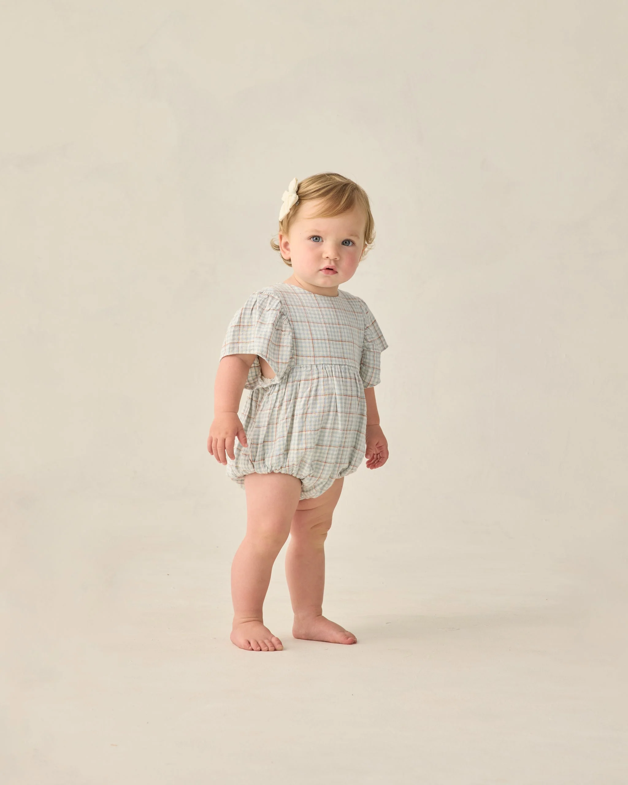Kalea Romper Light Blue Plaid - Image 3