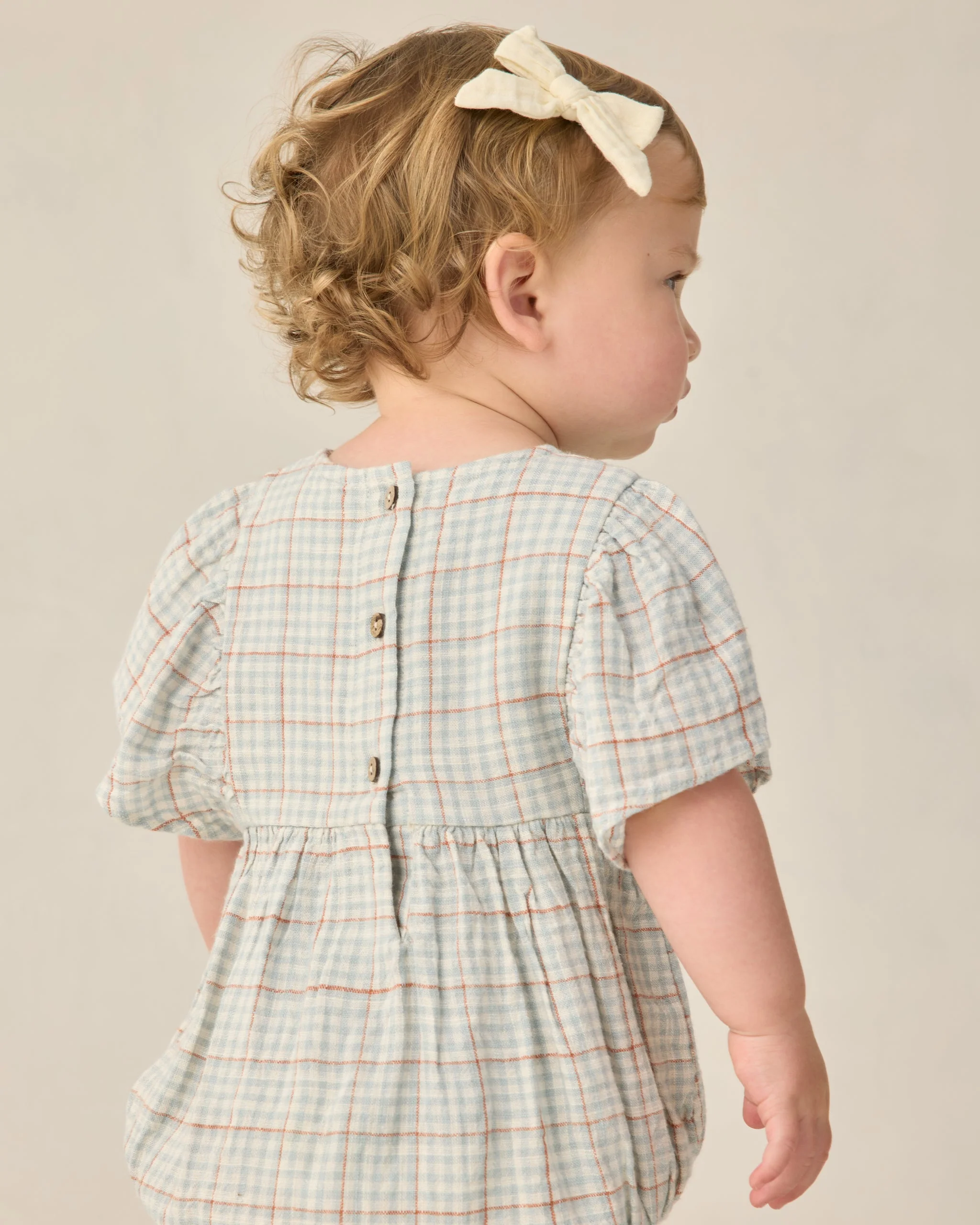 Kalea Romper Light Blue Plaid - Image 4