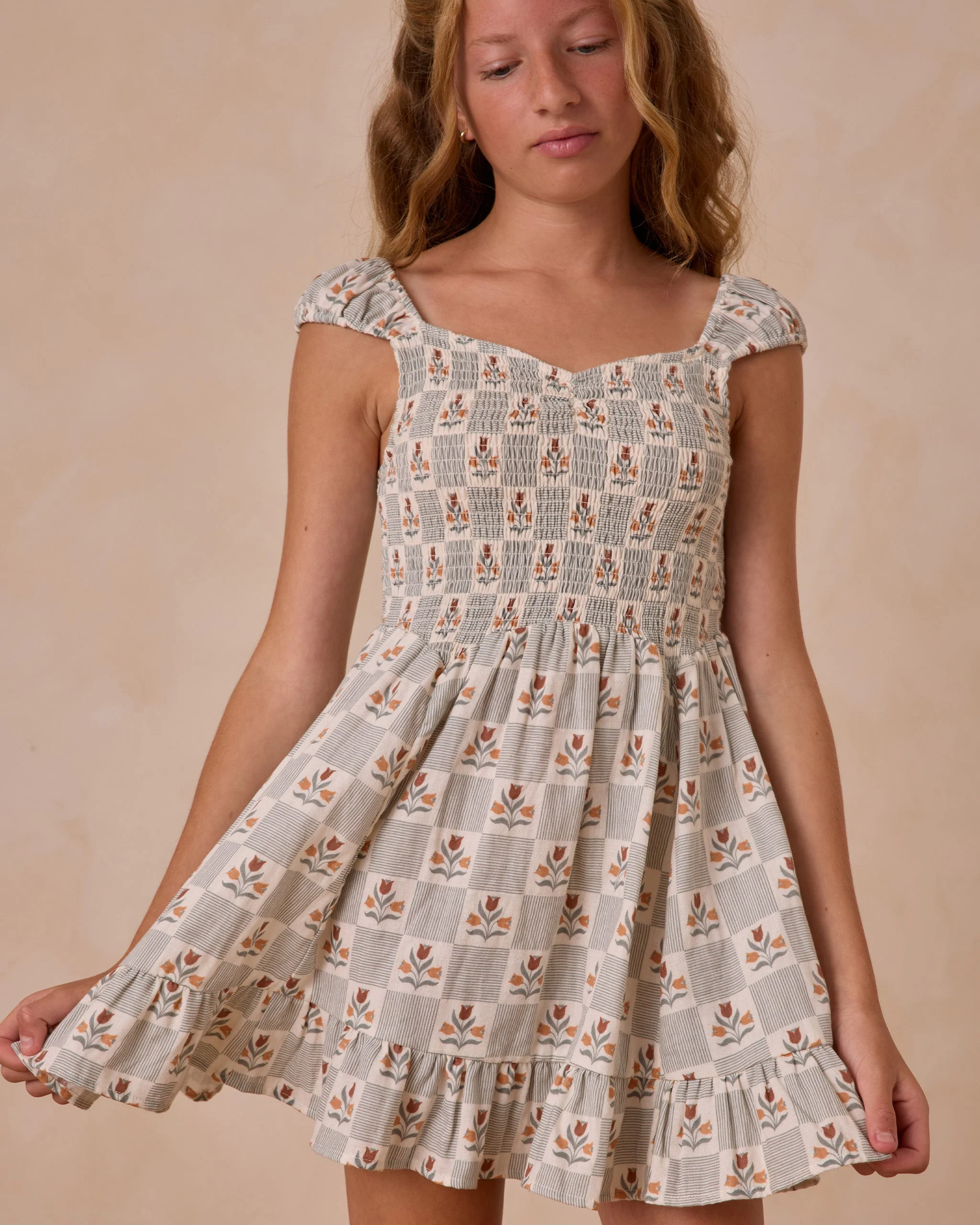 Kalina Dress || Garden Grid Teen - Image 2